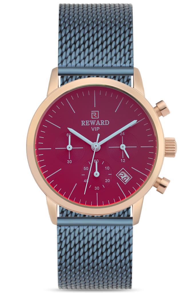 REWARD RENKLİ CAM HASIR KORDON SPOR ŞIK KADIN KOL SAATİ - Rose Gold