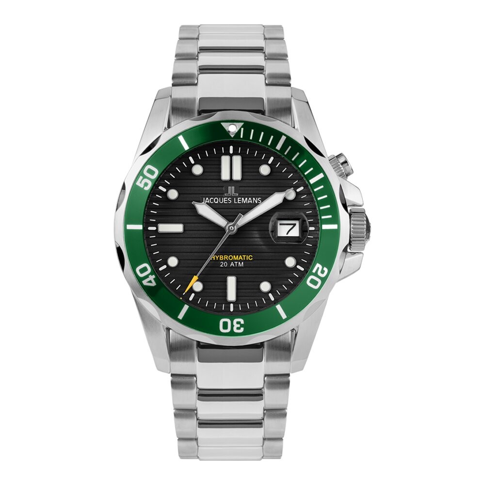 JACQUES LEMANS HYBROMATIC 1-2170K ERKEK KOL SAATİ - Siyah
