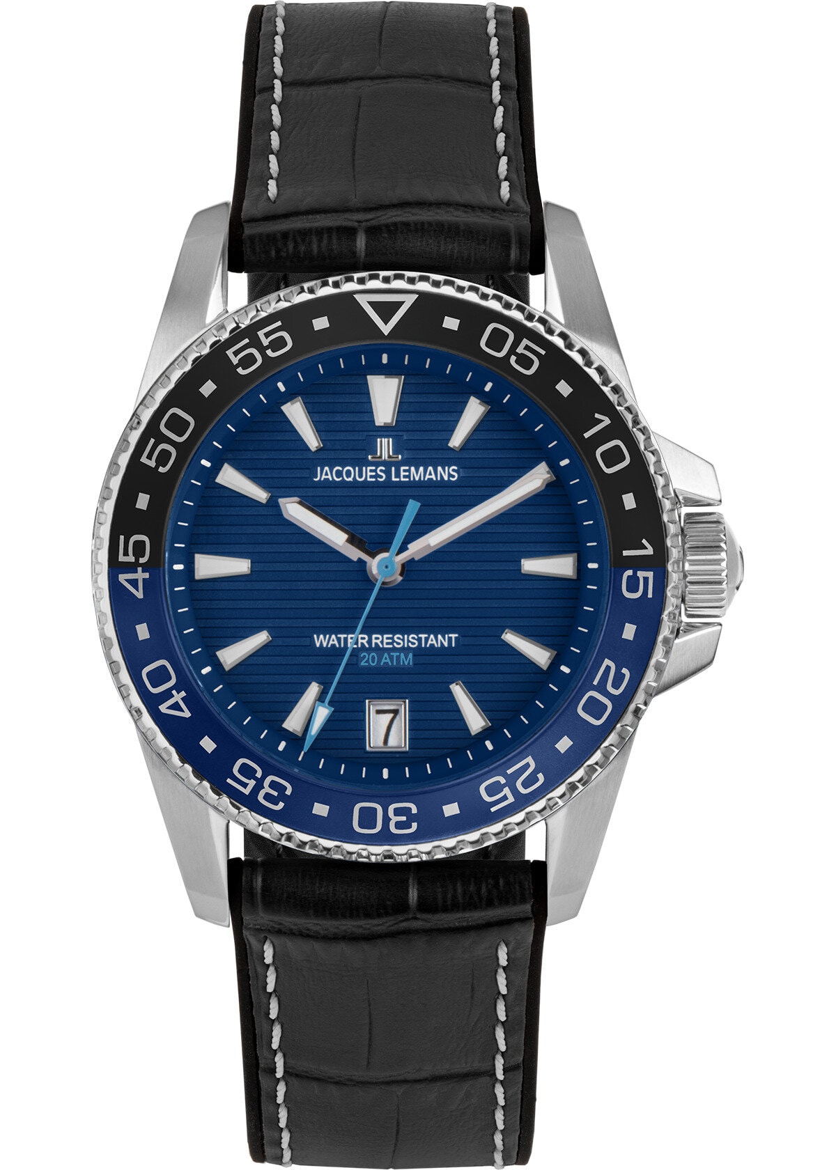 JACQUES LEMANS 1-2205B LIVERPOOL DIVER ERKEK KOL SAATİ - Mavi