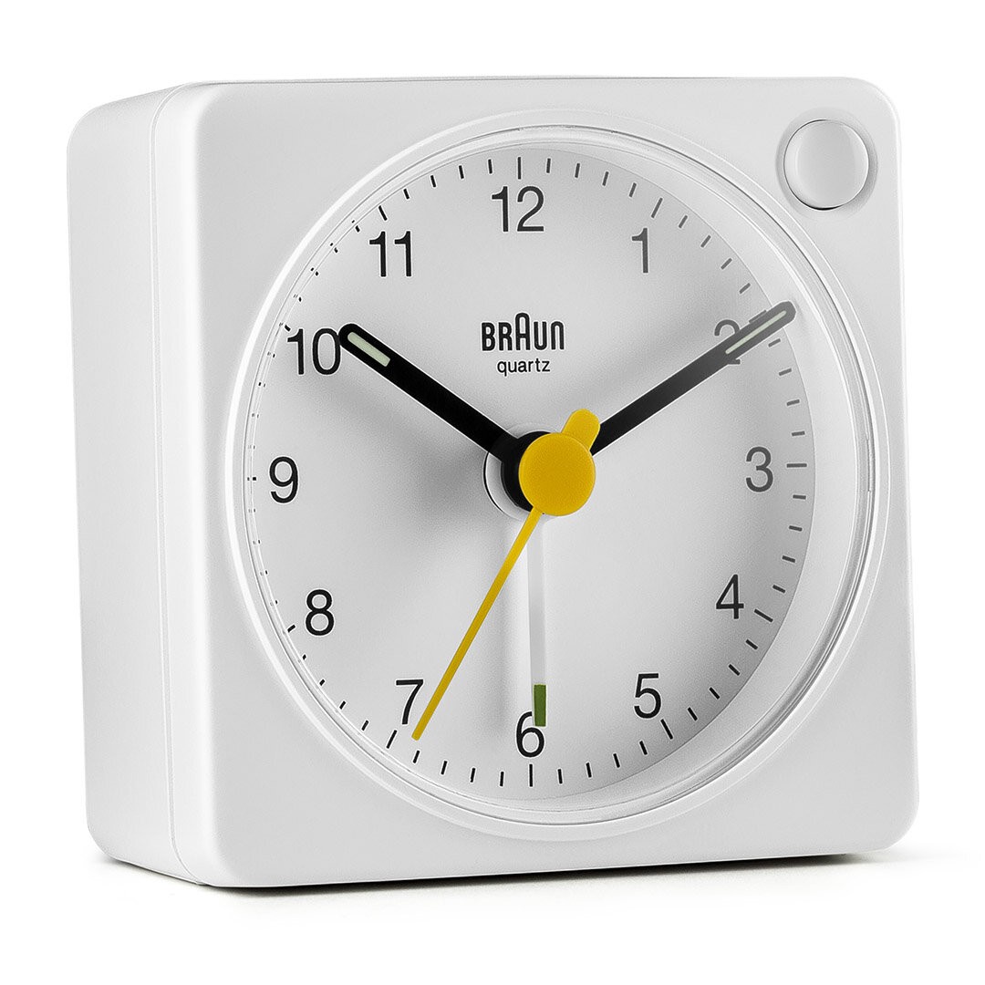 BRAUN BC02XW BEYAZ KLASİK SEYAHAT ANALOG ALARMLI MASA SAATİ