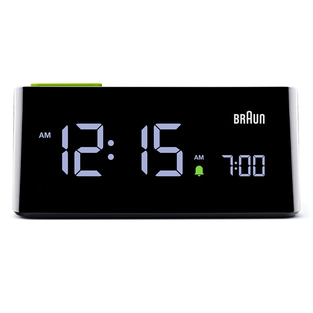 BRAUN BC16BEU SİYAH VA LCD EKRAN DİJİTAL ALARMLI MASA SAATİ - Siyah