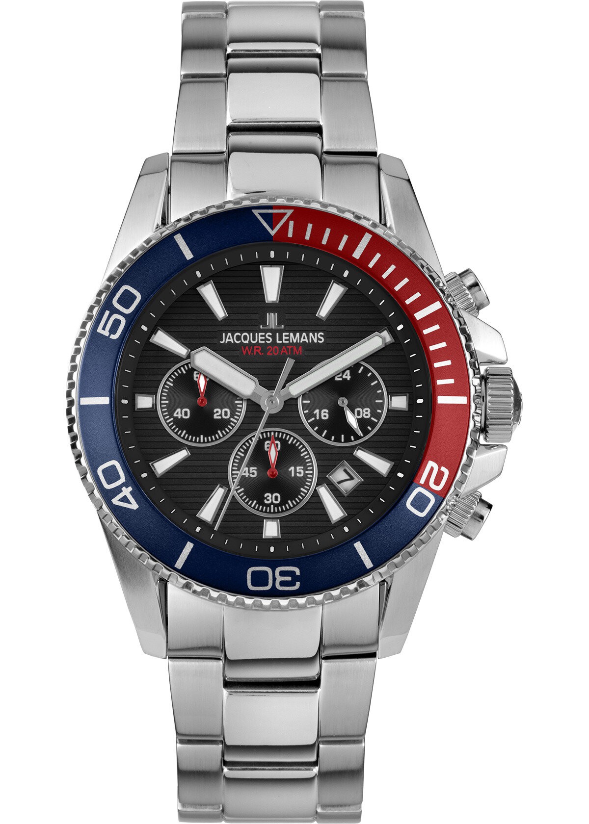 JACQUES LEMANS 1-2206J LIVERPOOL DIVER ERKEK KOL SAATİ - Siyah