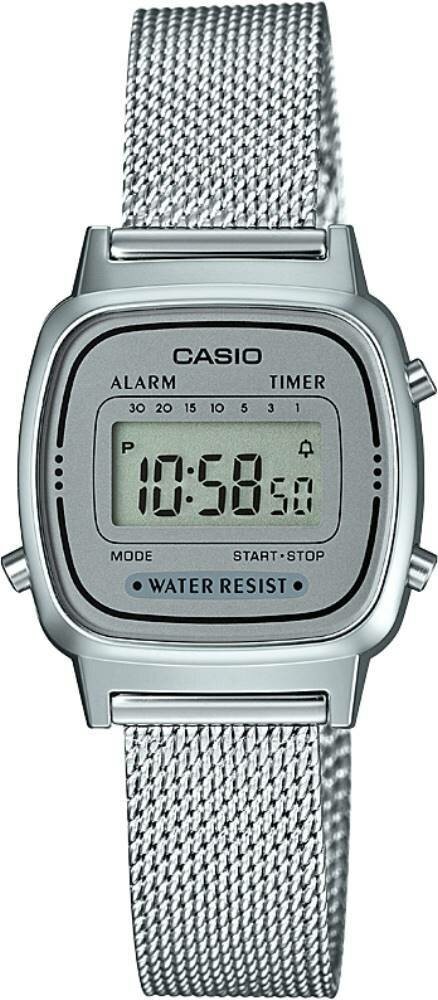 CASIO LA670WEM-7DF RETRO KADIN KOL SAATİ - Gri