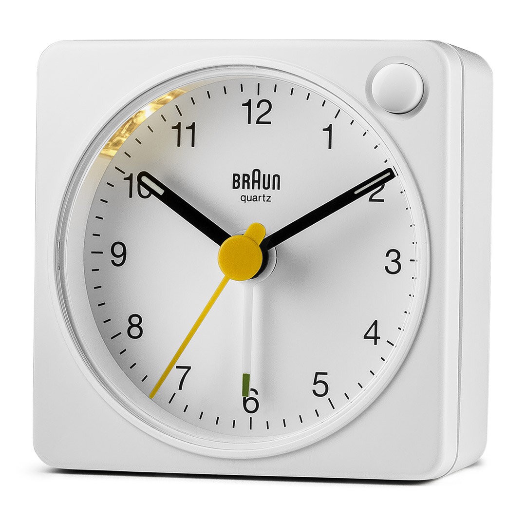 BRAUN BC02XW BEYAZ KLASİK SEYAHAT ANALOG ALARMLI MASA SAATİ