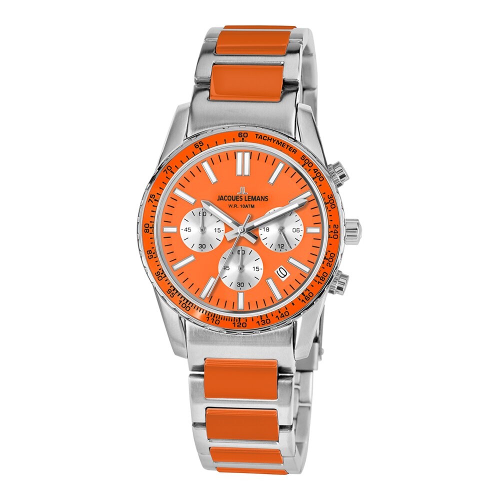 JACQUES LEMANS LIVERPOOL 1-2059L UNISEX KOL SAATİ - Turuncu