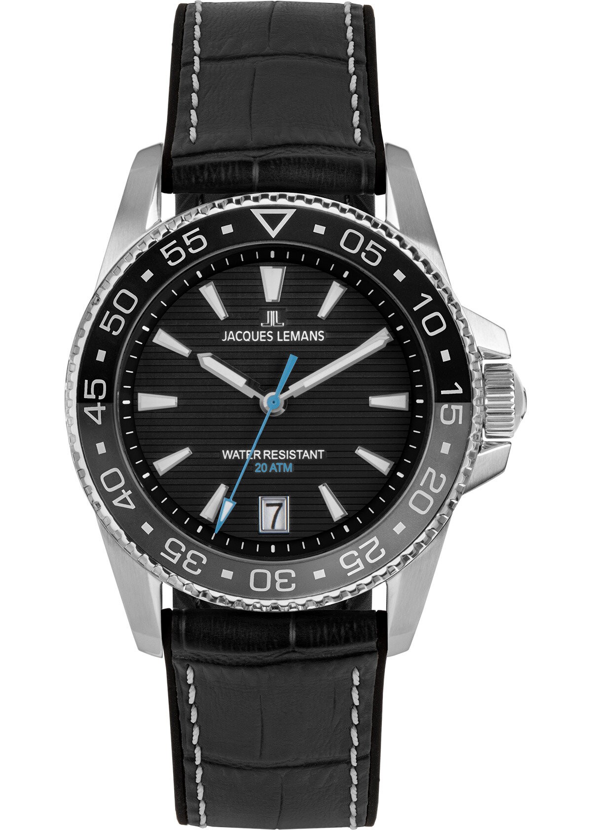 JACQUES LEMANS 1-2205A LIVERPOOL DIVER ERKEK KOL SAATİ - Siyah