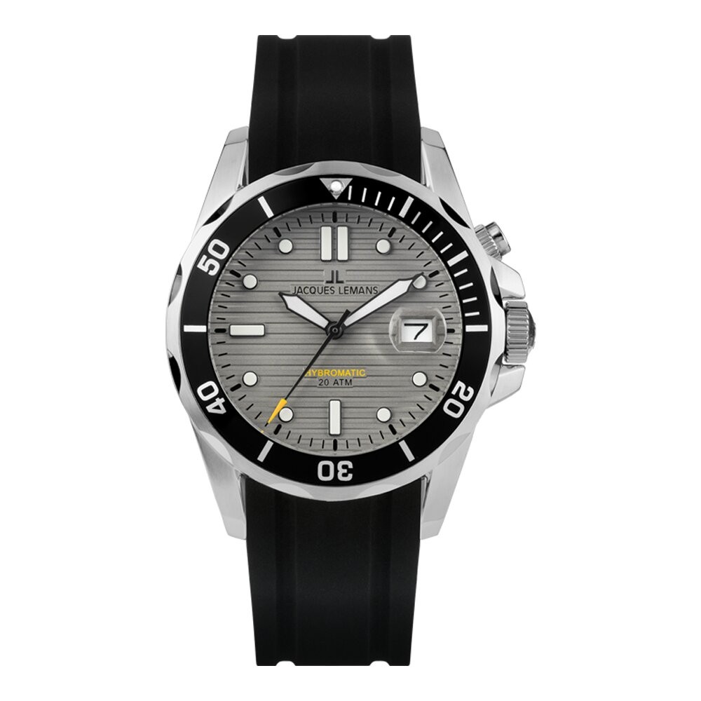 JACQUES LEMANS HYBROMATIC 1-2170B ERKEK KOL SAATİ - Gri
