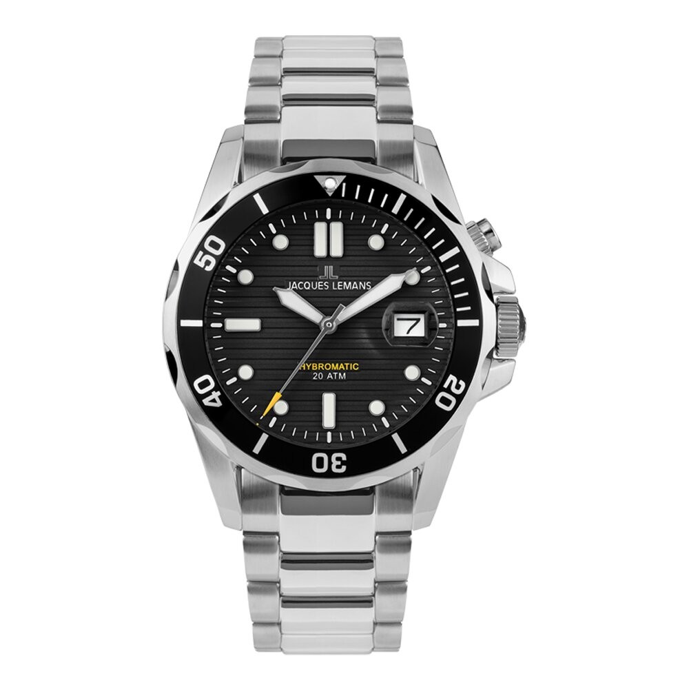 JACQUES LEMANS HYBROMATIC 1-2170G ERKEK KOL SAATİ - Siyah
