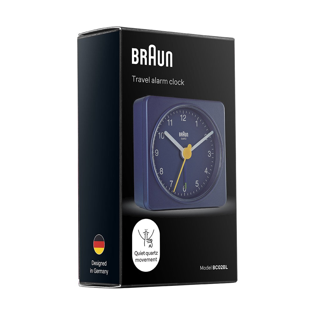 BRAUN BC02BL MAVİ KLASİK SEYAHAT ANALOG ALARMLI MASA SAATİ