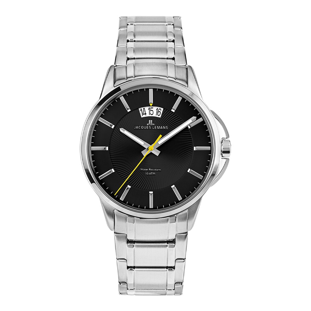 JACQUES LEMANS SYDNEY 1-1540D ERKEK KOL SAATİ - Siyah