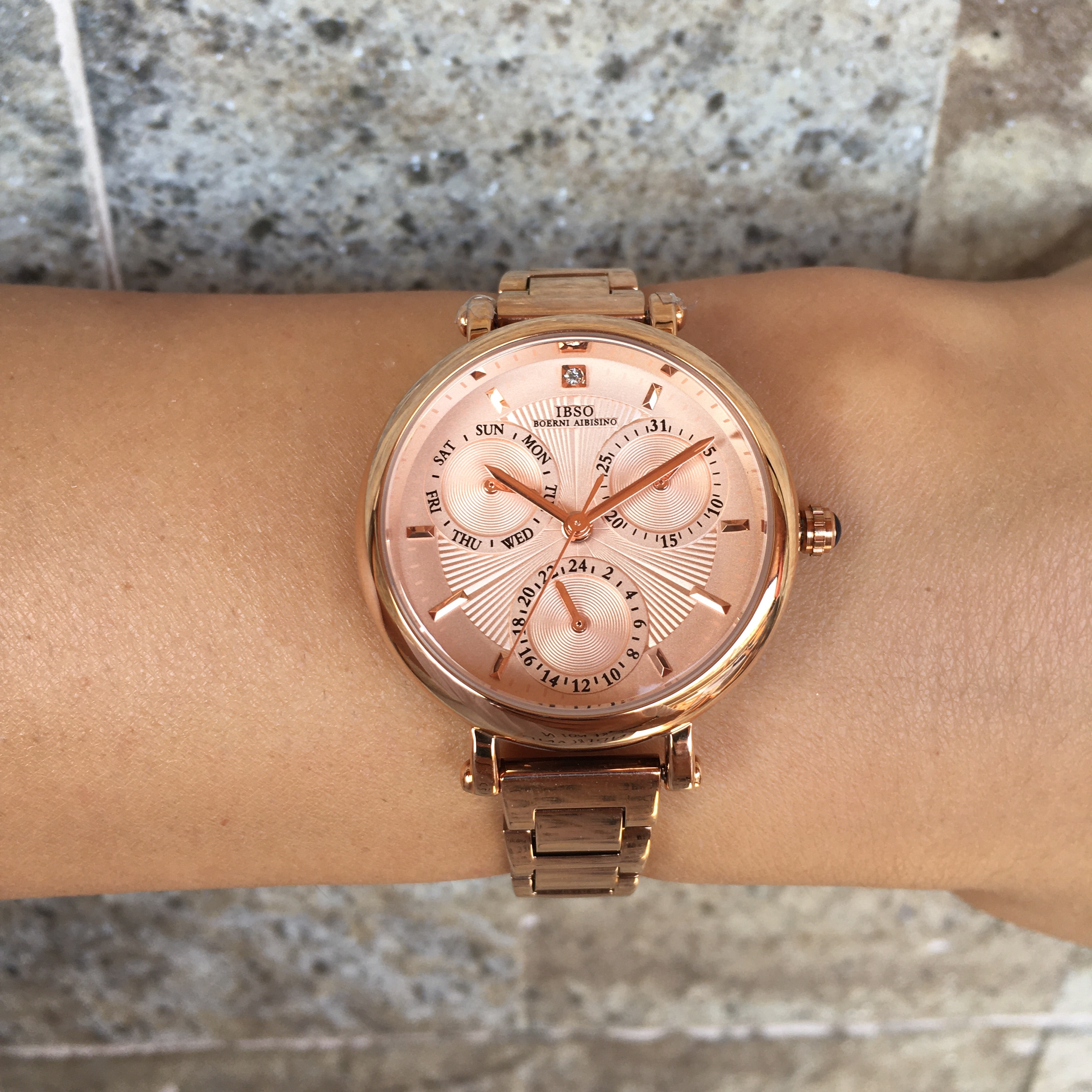 IBSO AKTİF GÖSTERGELİ ROSEGOLD ŞIK KADIN KOL SAATİ - Rose Gold