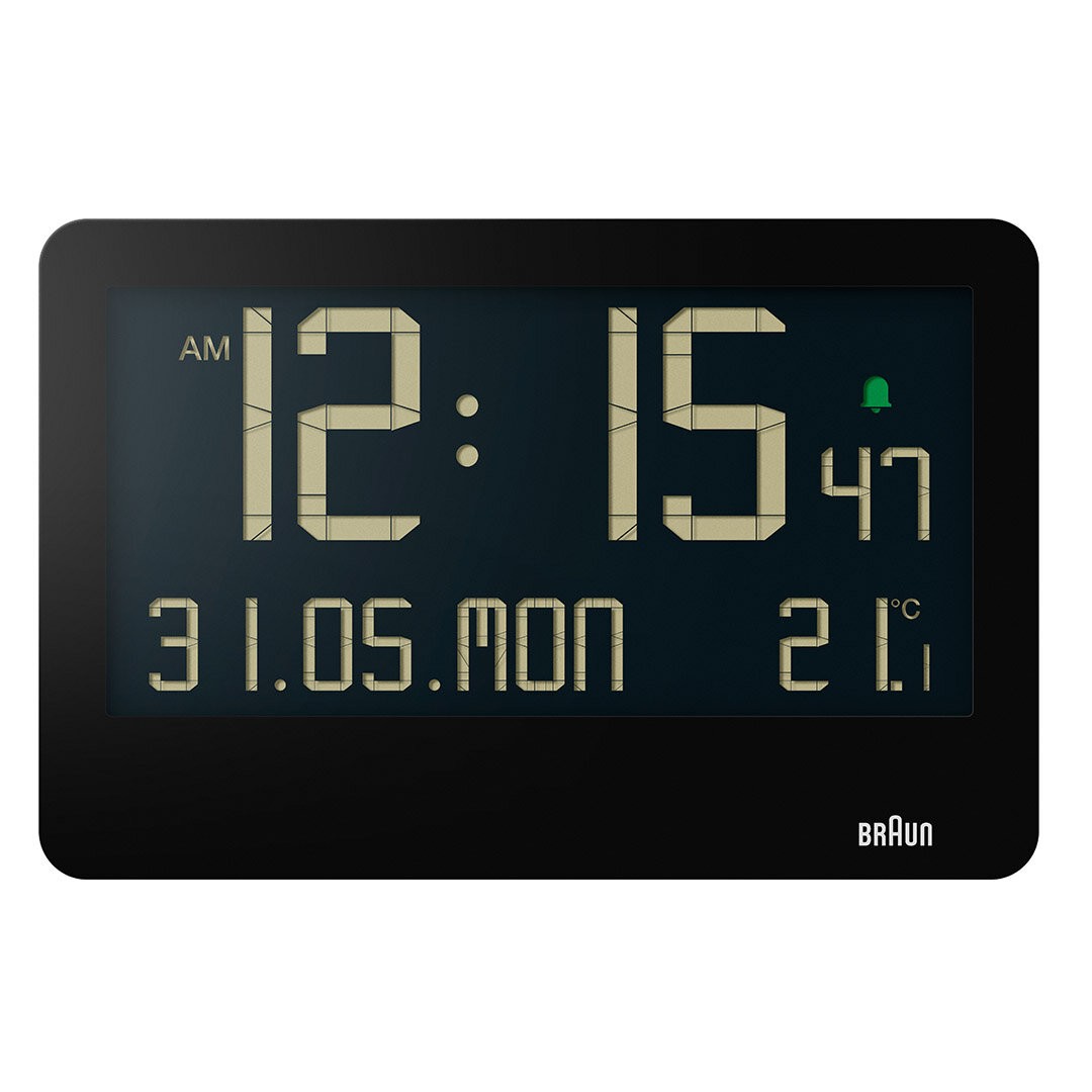 BRAUN BC14B SİYAH DİJİTAL DUVAR SAATİ - Siyah