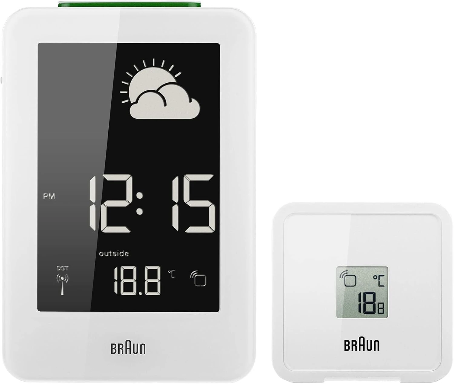 BRAUN BNC013WH-RC HAVA İSTASYONLU MASA SAATİ BEYAZ