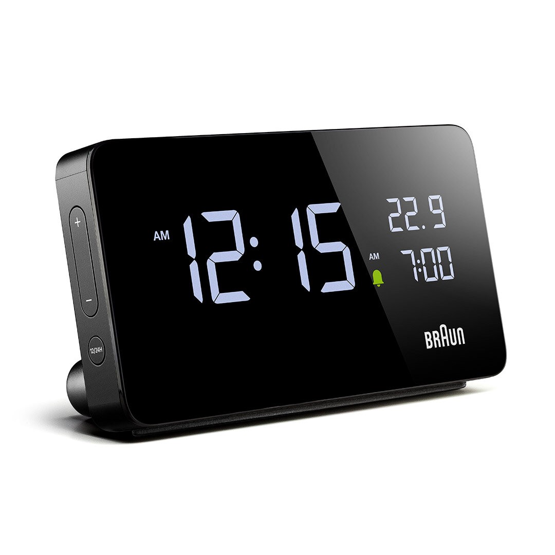 BRAUN BC20BEU SİYAH DİJİTAL ALARMLI MASA SAATi