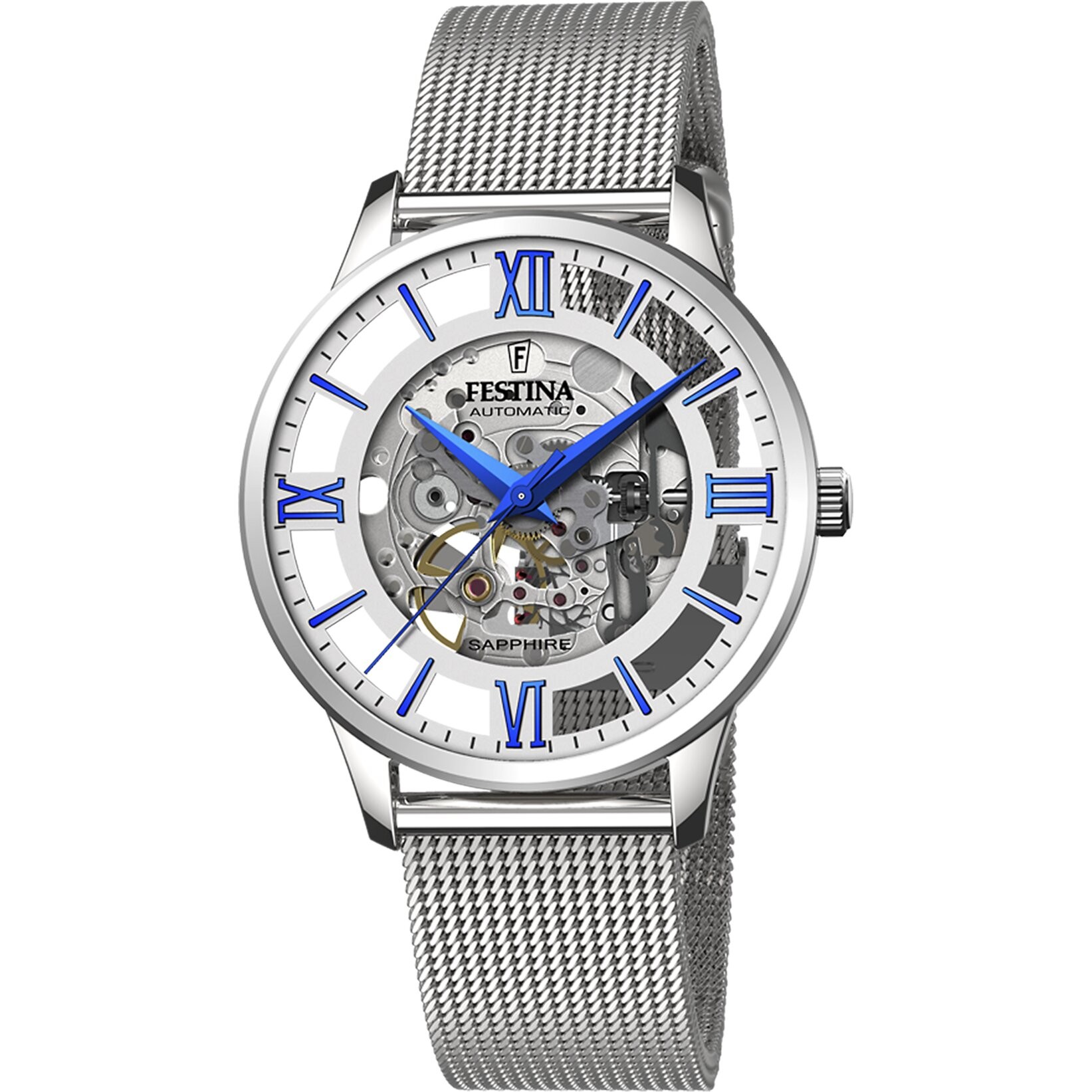FESTINA F20534/1 AUTOMATIC SKELETON SAPPHIRE ERKEK KOL SAATİ - Gümüş