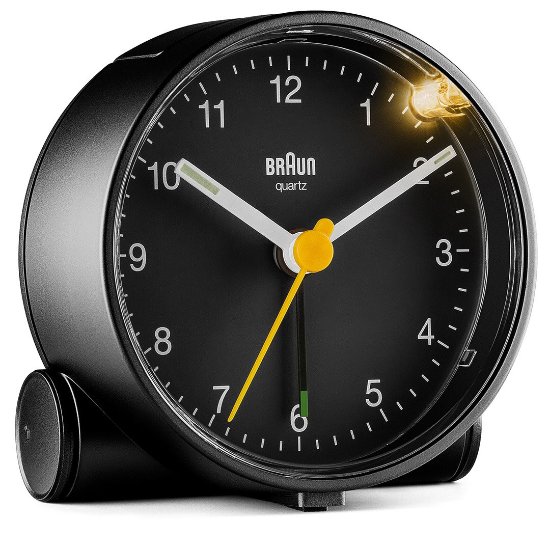 BRAUN BC01B SİYAH KLASiK ANALOG ALARMLI MASA SAATİ
