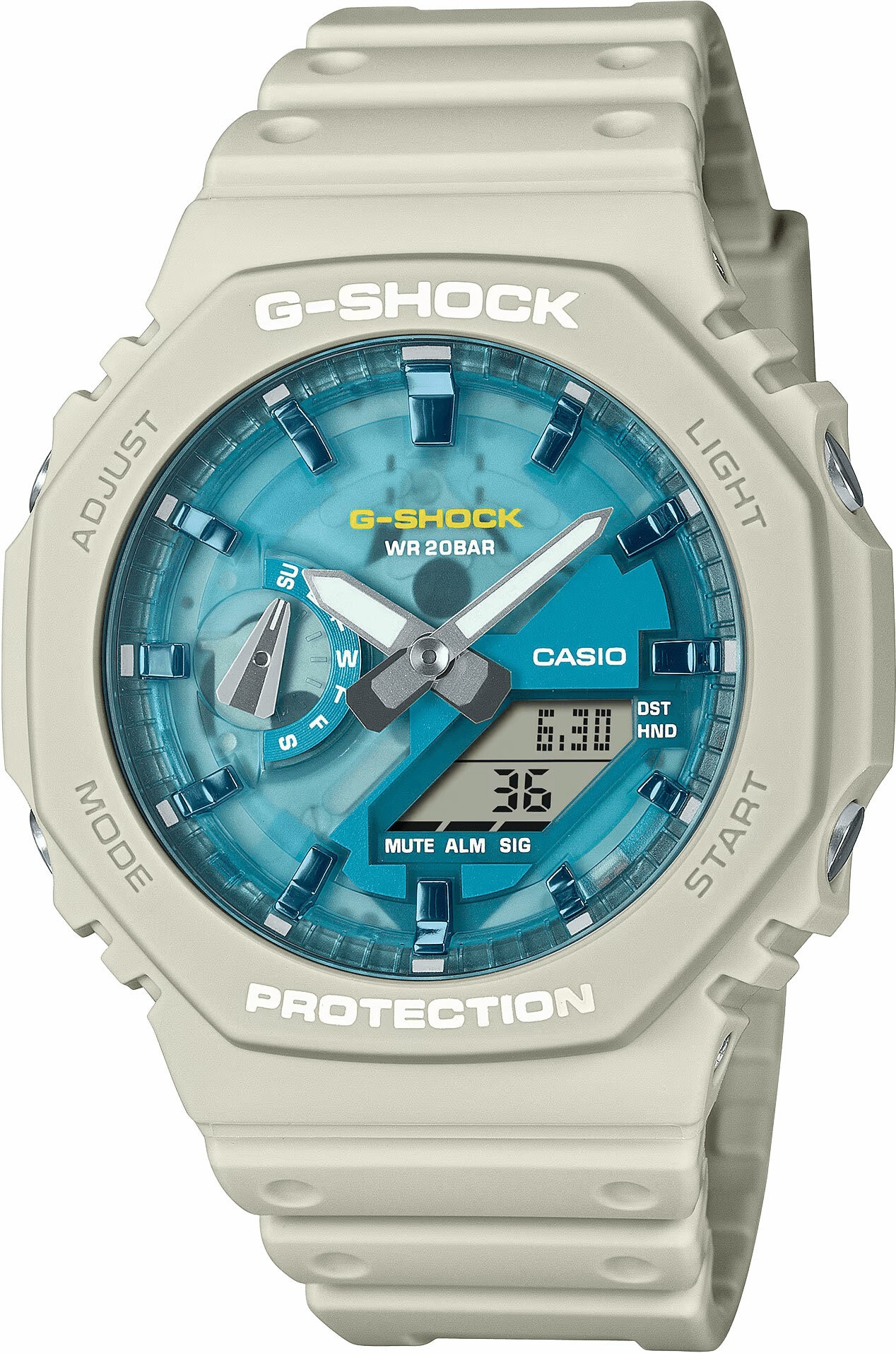 CASIO GA-2100AS-5ADR ERKEK KOL SAATİ - Turkuaz