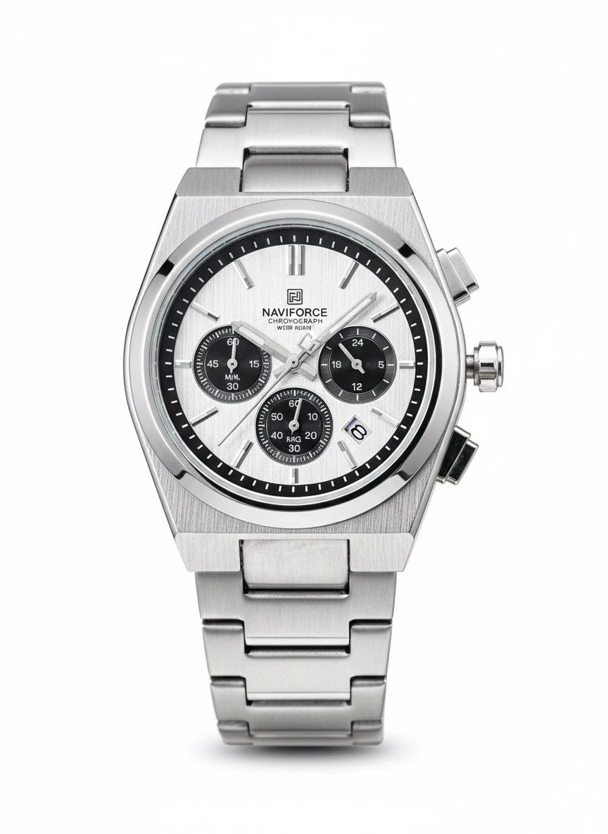 NAVİFORCE AKTİF GÖSTREGELİ SPOR KULLANIMA UYGUN KADIN KOL SAATİ - Metalik