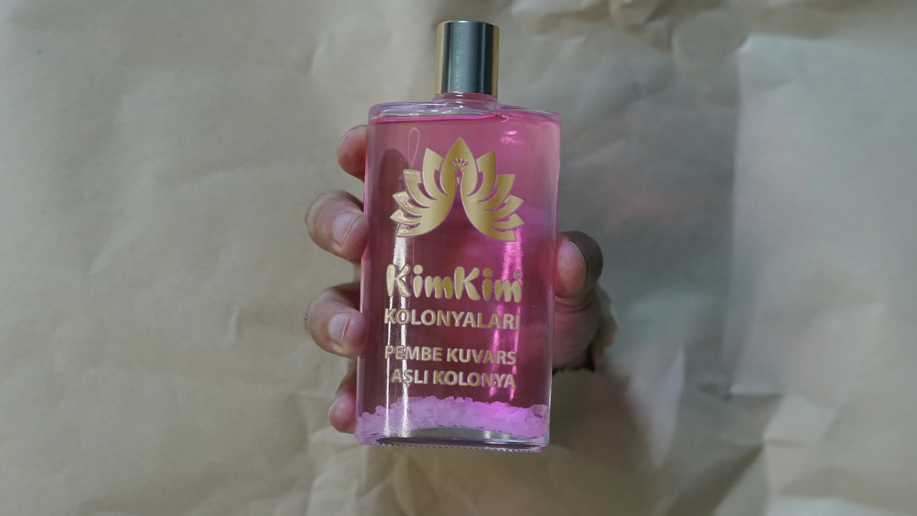 Pembe Kuvars Taşlı Kolonya