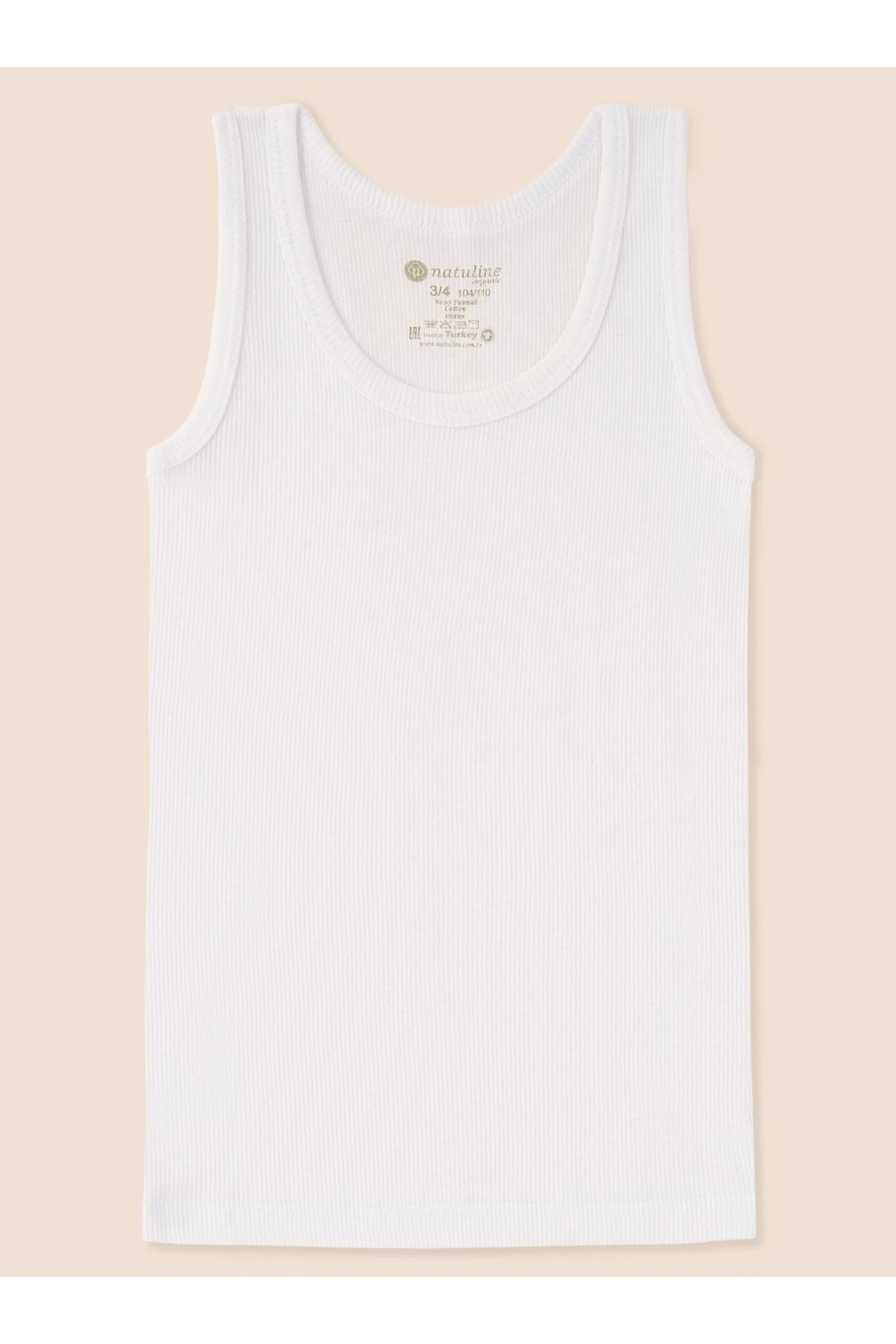 Erkek Çocuk Organik Pamuk Kaşkorse Atlet 6'lı Paket