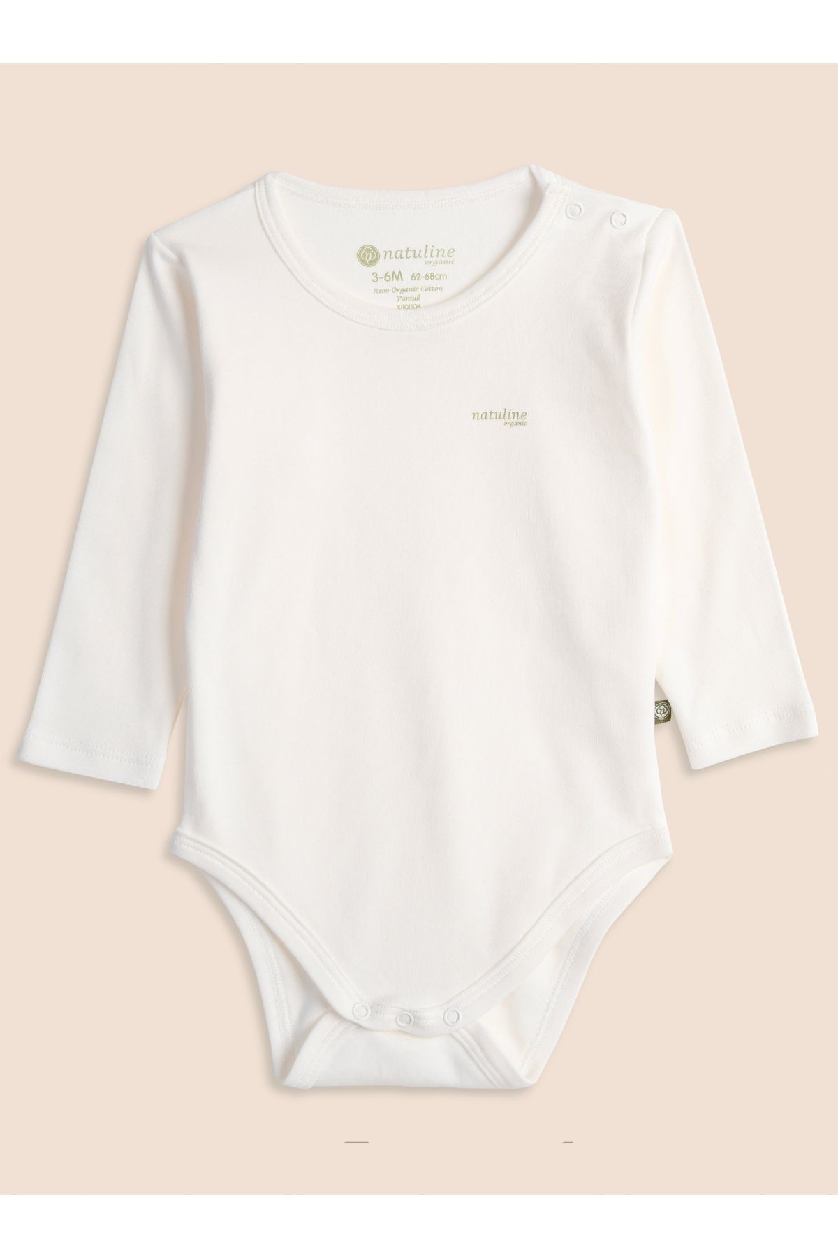 Bebek Body Organik Pamuk Uzun Kol Basic Nature Zıbın 4'lü paket