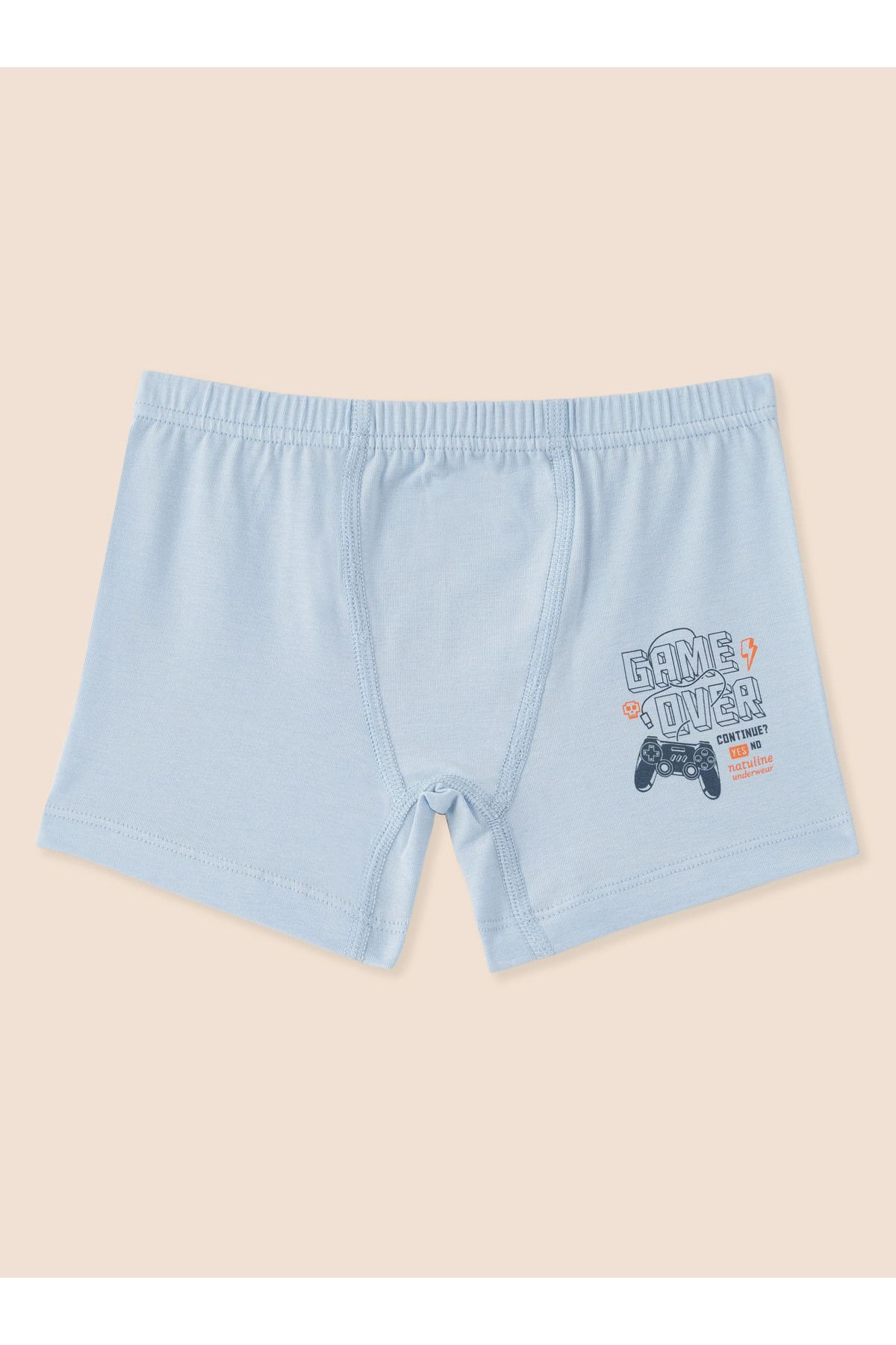 Erkek Çocuk Organik Pamuklu Likralı Boxer Game Over 6'lı Paket