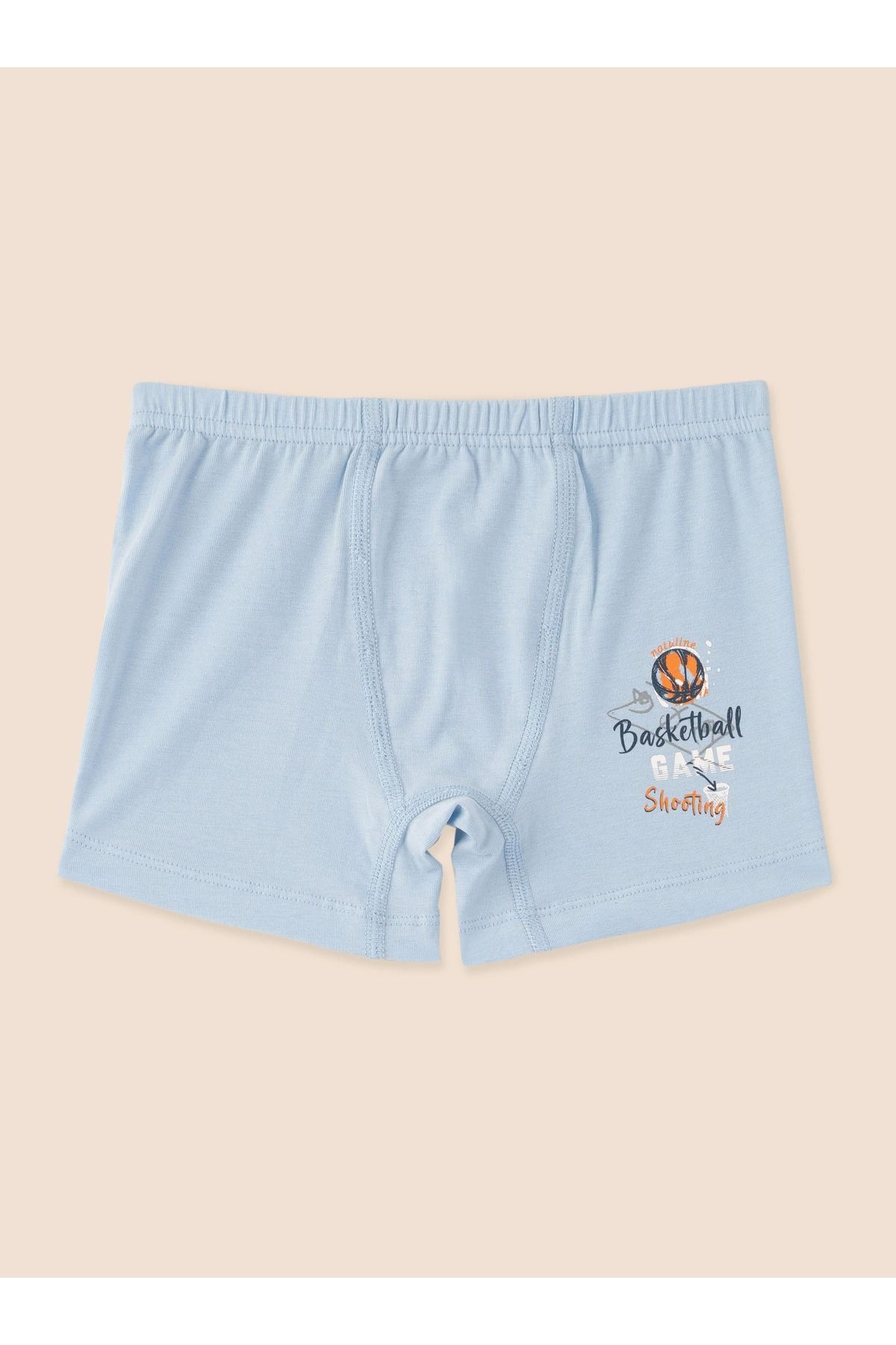 Erkek Çocuk Organik Pamuklu Likralı Boxer Basketball Game 6'lı Paket