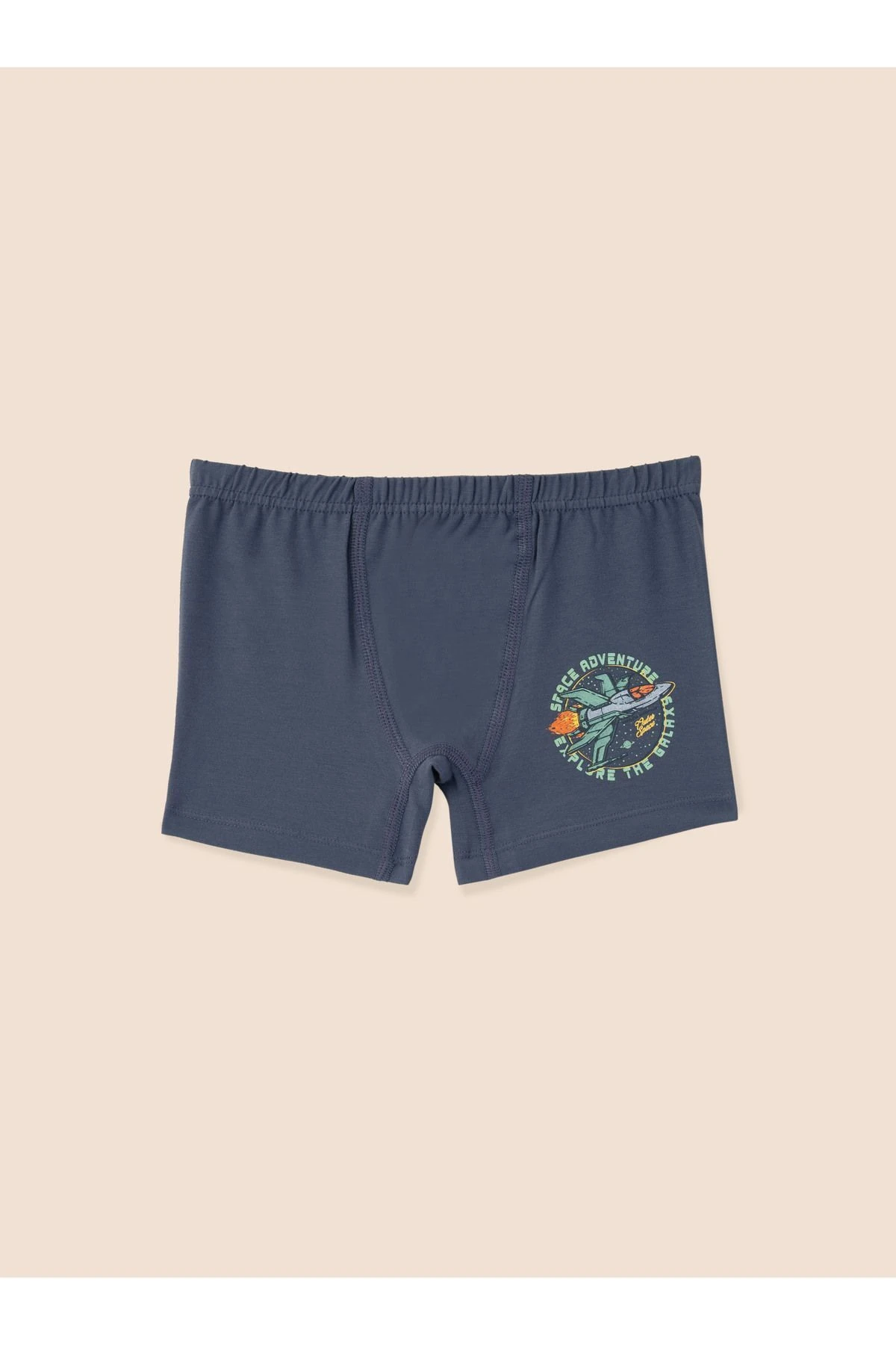 Erkek Çocuk Organik Pamuklu Likralı Boxer Space Adventure 6'lı Paket
