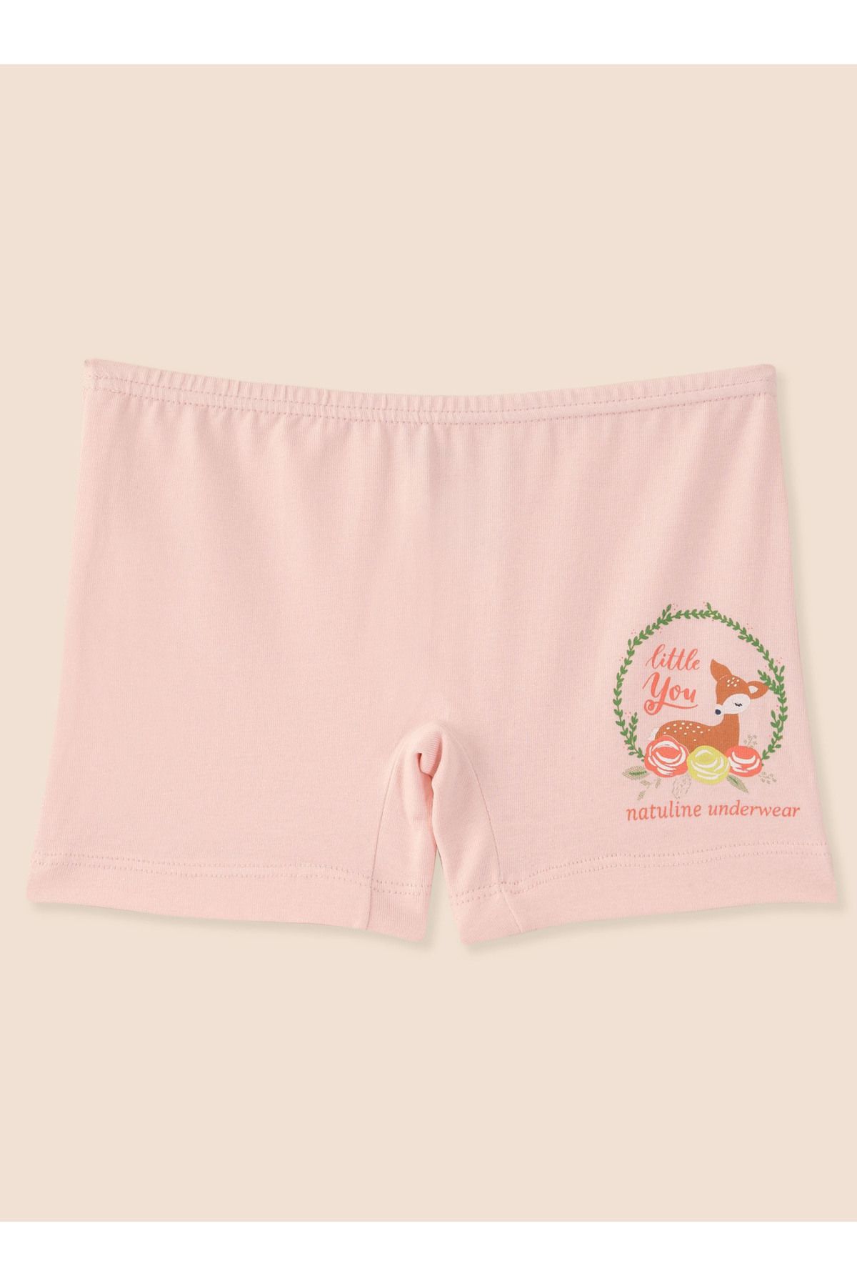 Kız Çocuk Organik Pamuklu Likralı Boxer Little You 6'lı Paket