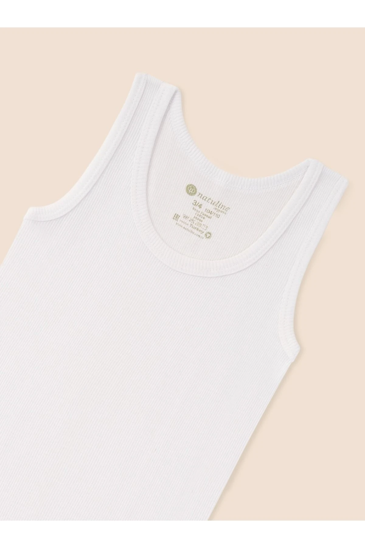 Erkek Çocuk Organik Pamuk Kaşkorse Atlet 6'lı Paket