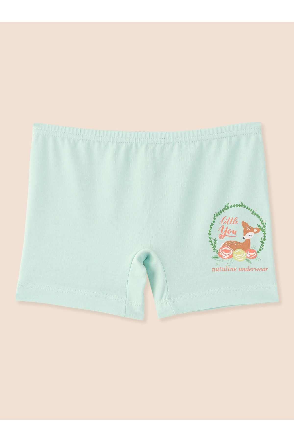 Kız Çocuk Organik Pamuklu Likralı Boxer Little You 6'lı Paket