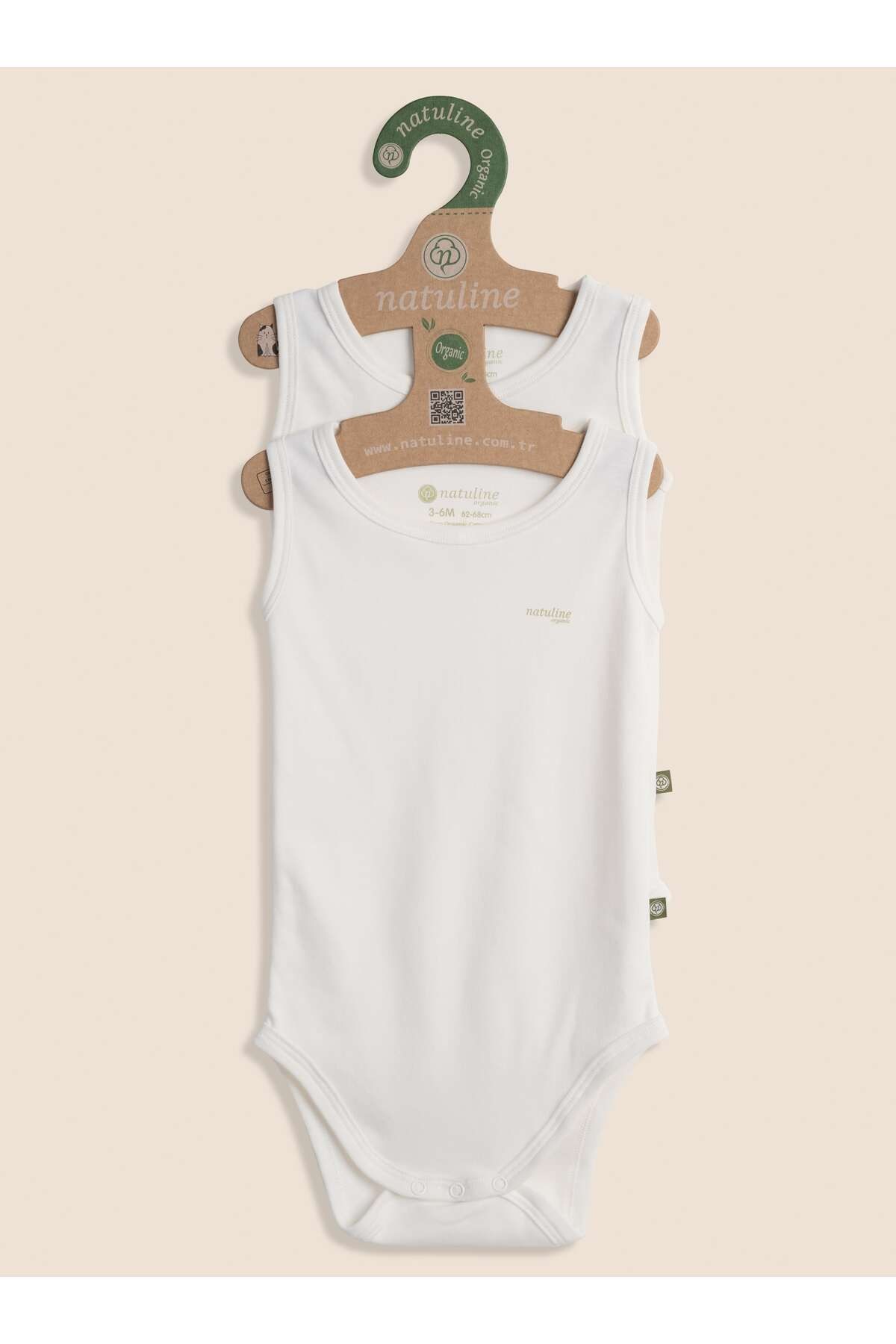 Bebek Body Organik Pamuk Sıfır Kol Basic Nature Zıbın 4'lü paket