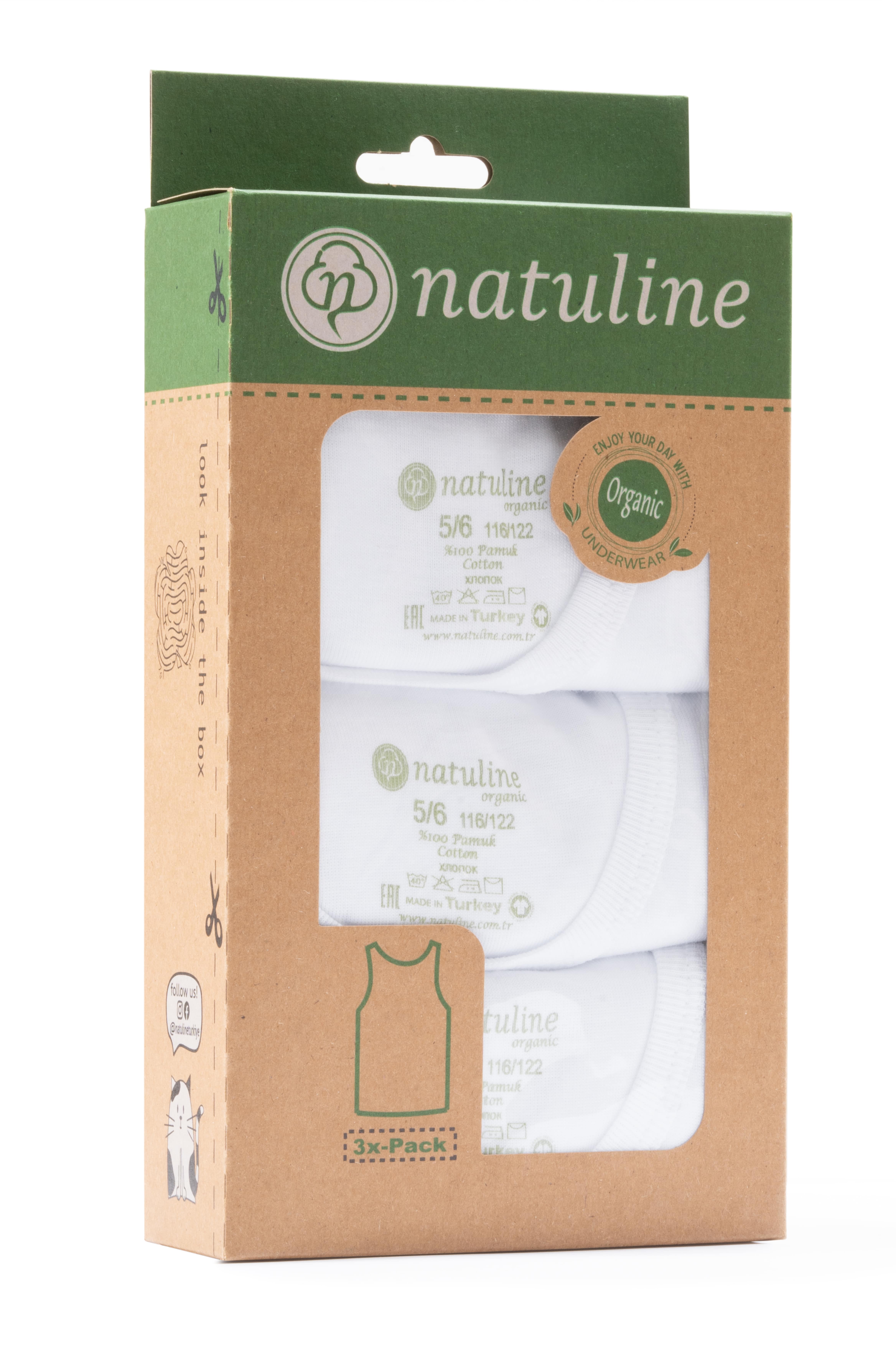 Erkek Çocuk Organik Pamuk Penye Atlet 3'lü Paket