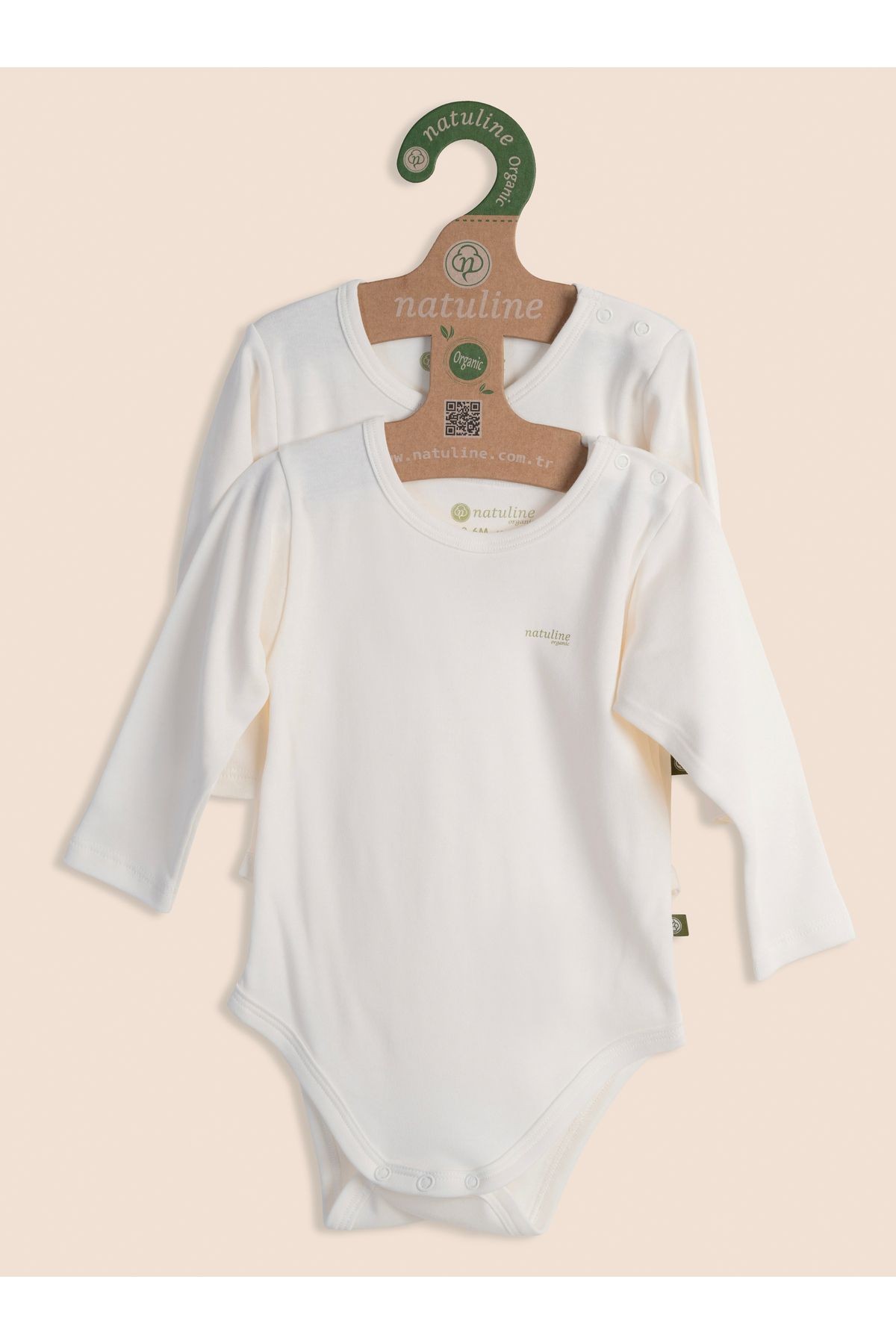 Bebek Body Organik Pamuk Uzun Kol Basic Nature Zıbın 4'lü paket