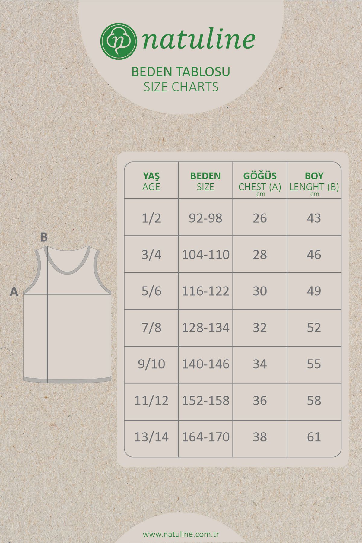 Erkek Çocuk Organik Pamuk Kaşkorse Atlet 6'lı Paket