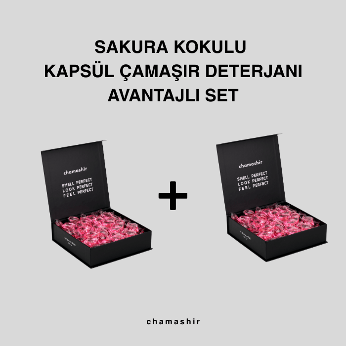 2'li Set Japanese Sakura Kokulu Kapsül Çamaşır Deterjanı (59 Yıkama) - Renkliler ve Beyazlar İçin