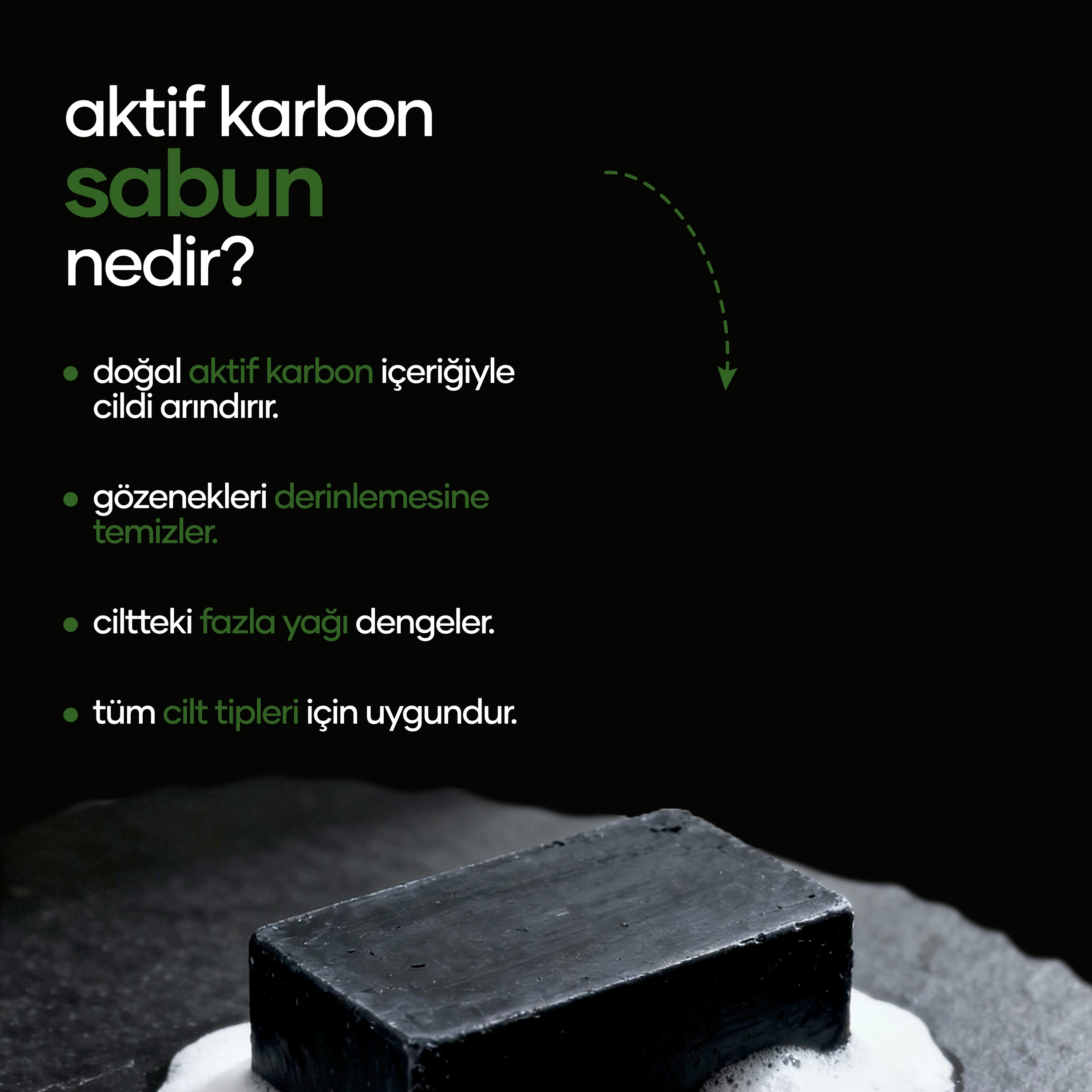 Aktif Karbonlu Doğal El Yapımı Sabun 