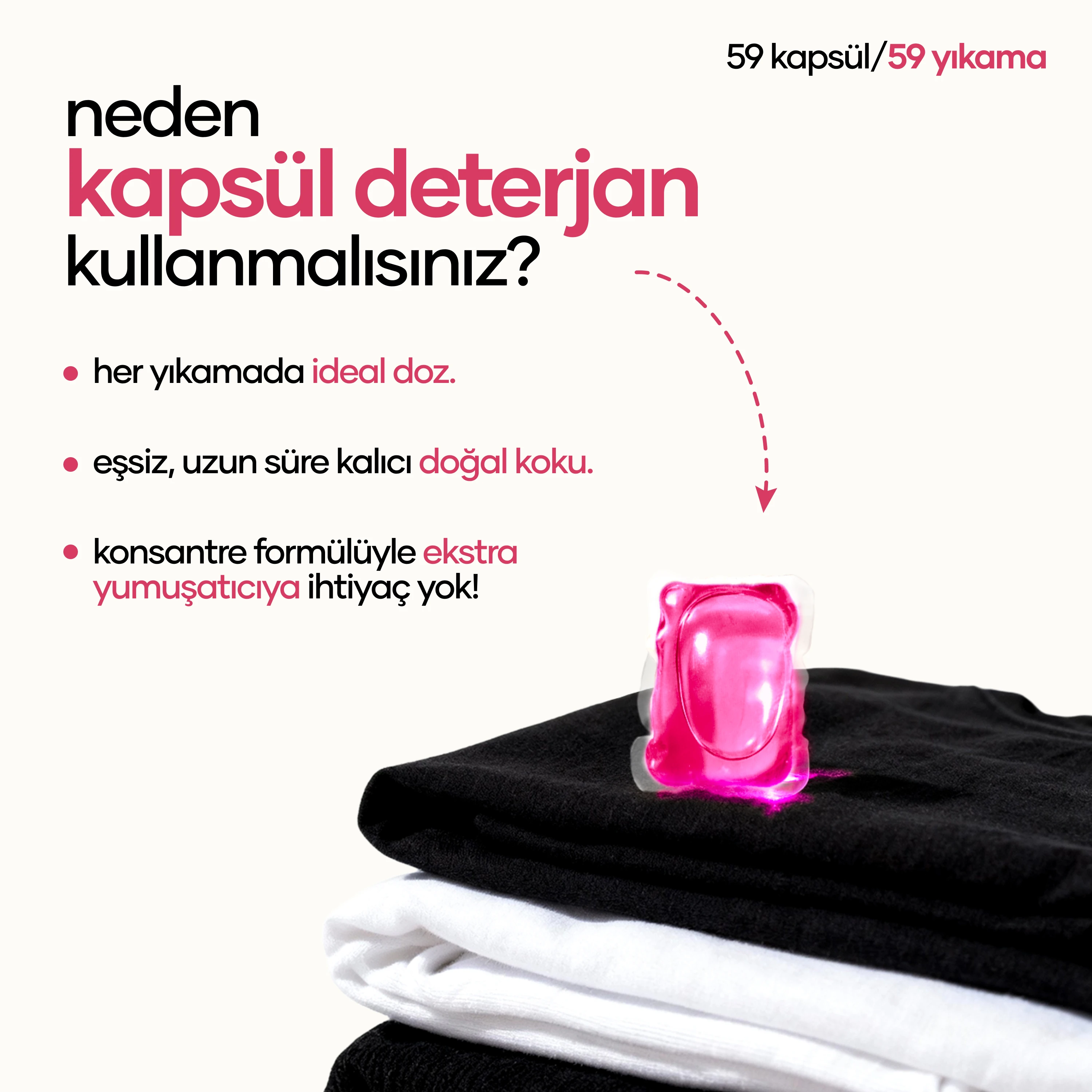 Japanese Sakura Kokulu Kapsül Çamaşır Deterjanı (59 Yıkama) - Renkliler ve Beyazlar İçin