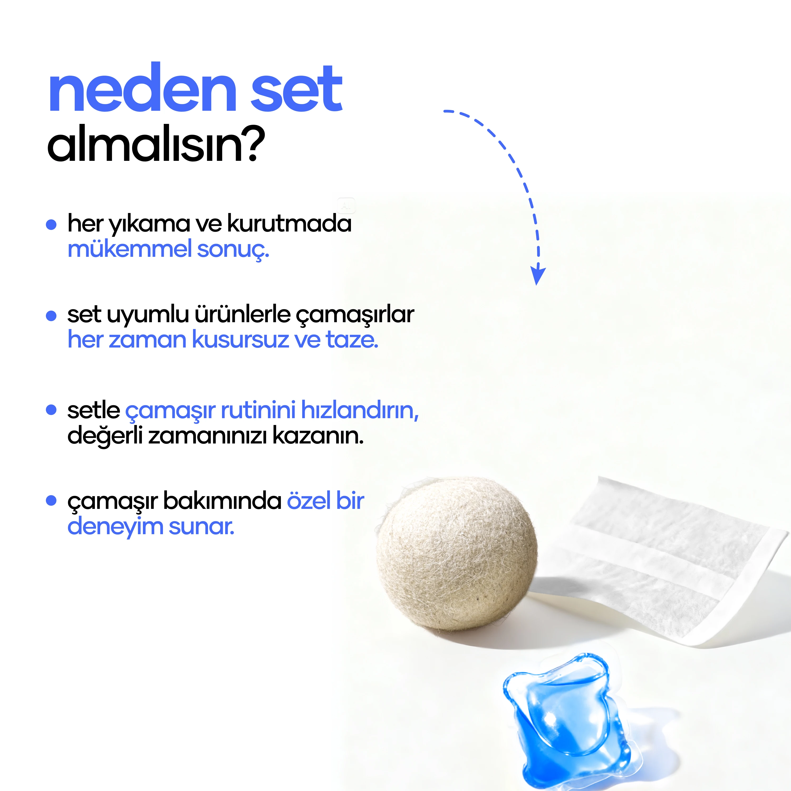 chamashir 3'lü TANIŞMA PAKETİ - ORKİDE - KURUTMA MENDİLİ - YÜN KURUTMA TOPU