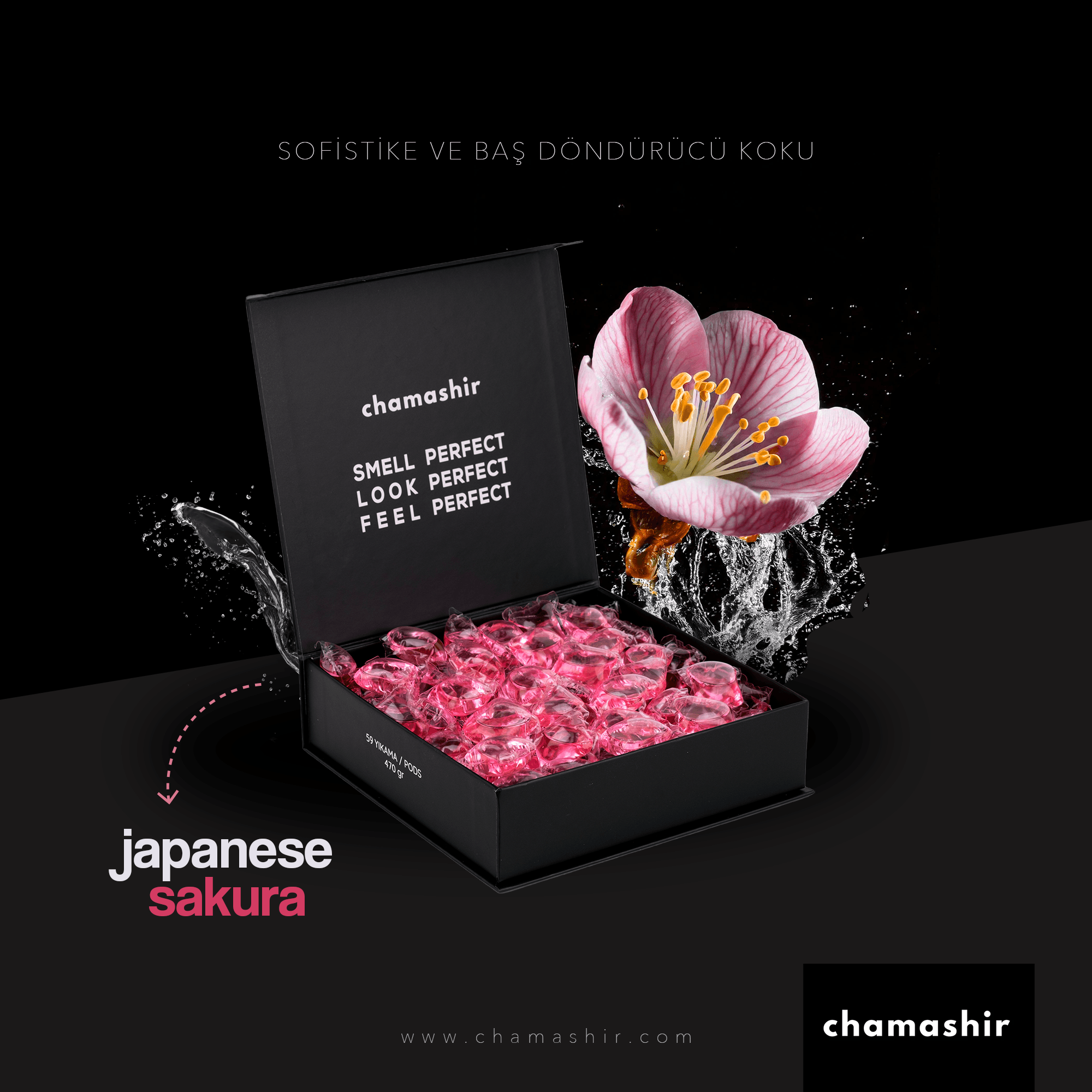 2'li Set Japanese Sakura Kokulu Kapsül Çamaşır Deterjanı (59 Yıkama) - Renkliler ve Beyazlar İçin