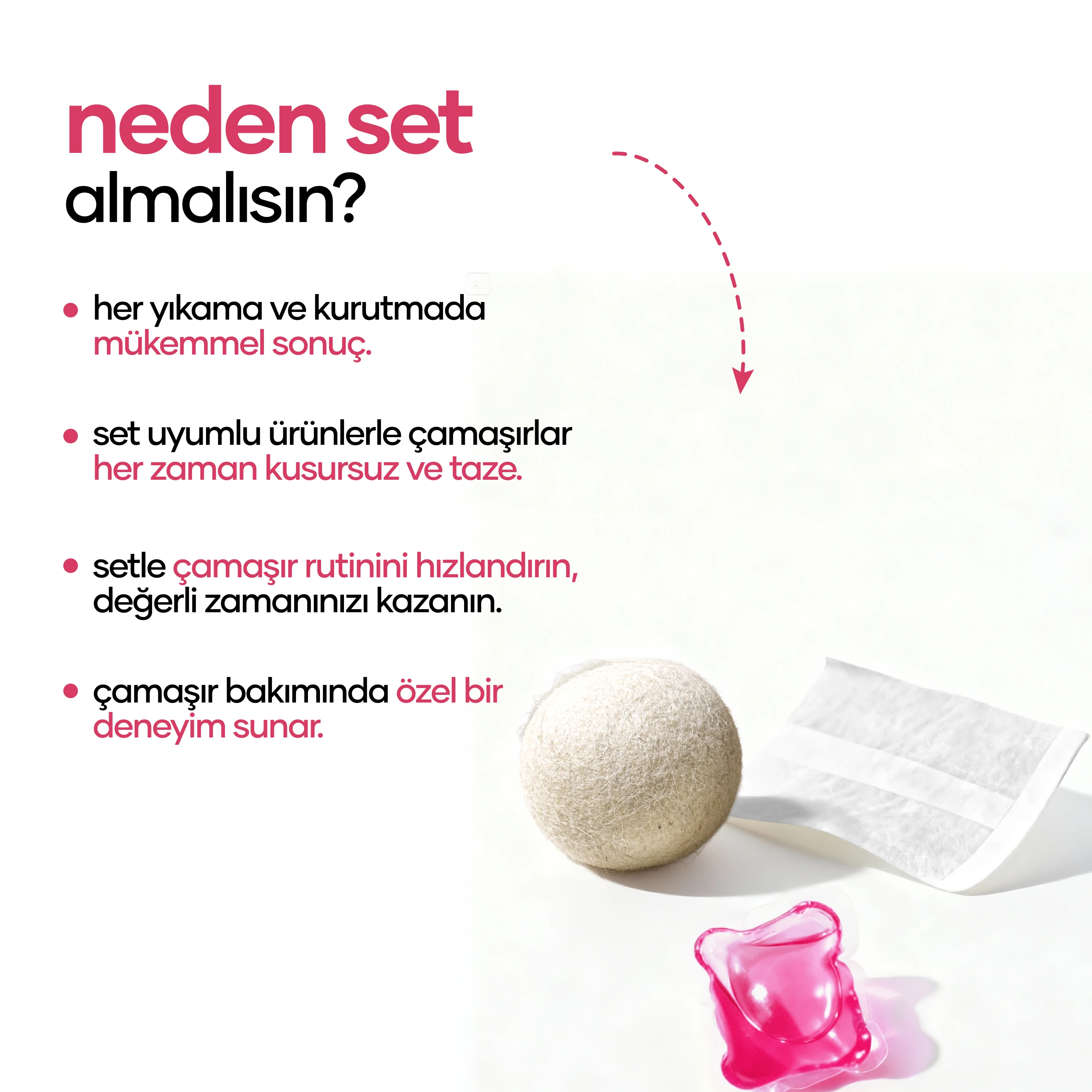 chamashir 3'lü TANIŞMA PAKETİ - JAPANESE SAKURA - KURUTMA MENDİLİ - YÜN KURUTMA TOPU