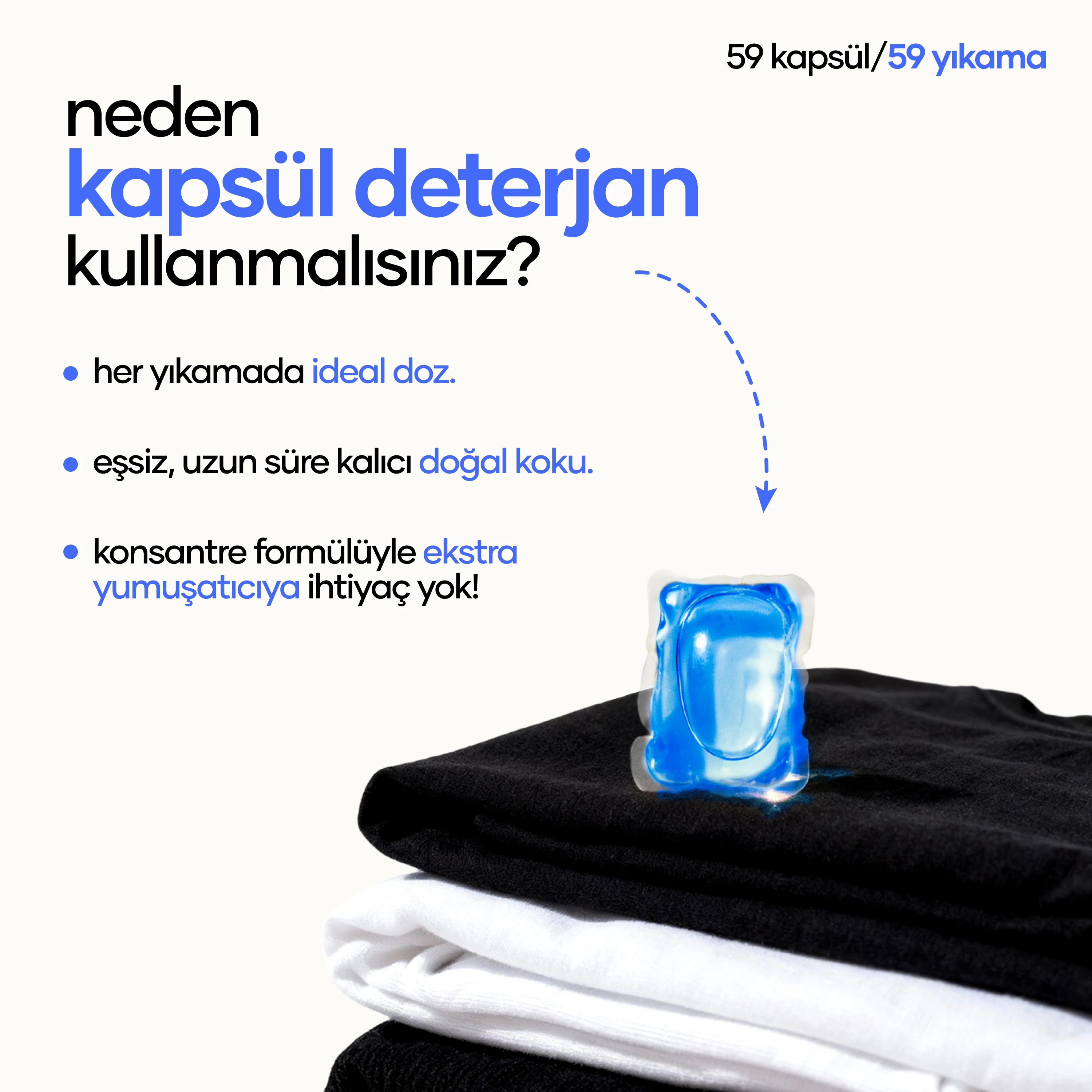 Orkide Çiçeği Kokulu Kapsül Çamaşır Deterjanı (59 yıkama) - Renkliler ve Beyazlar İçin