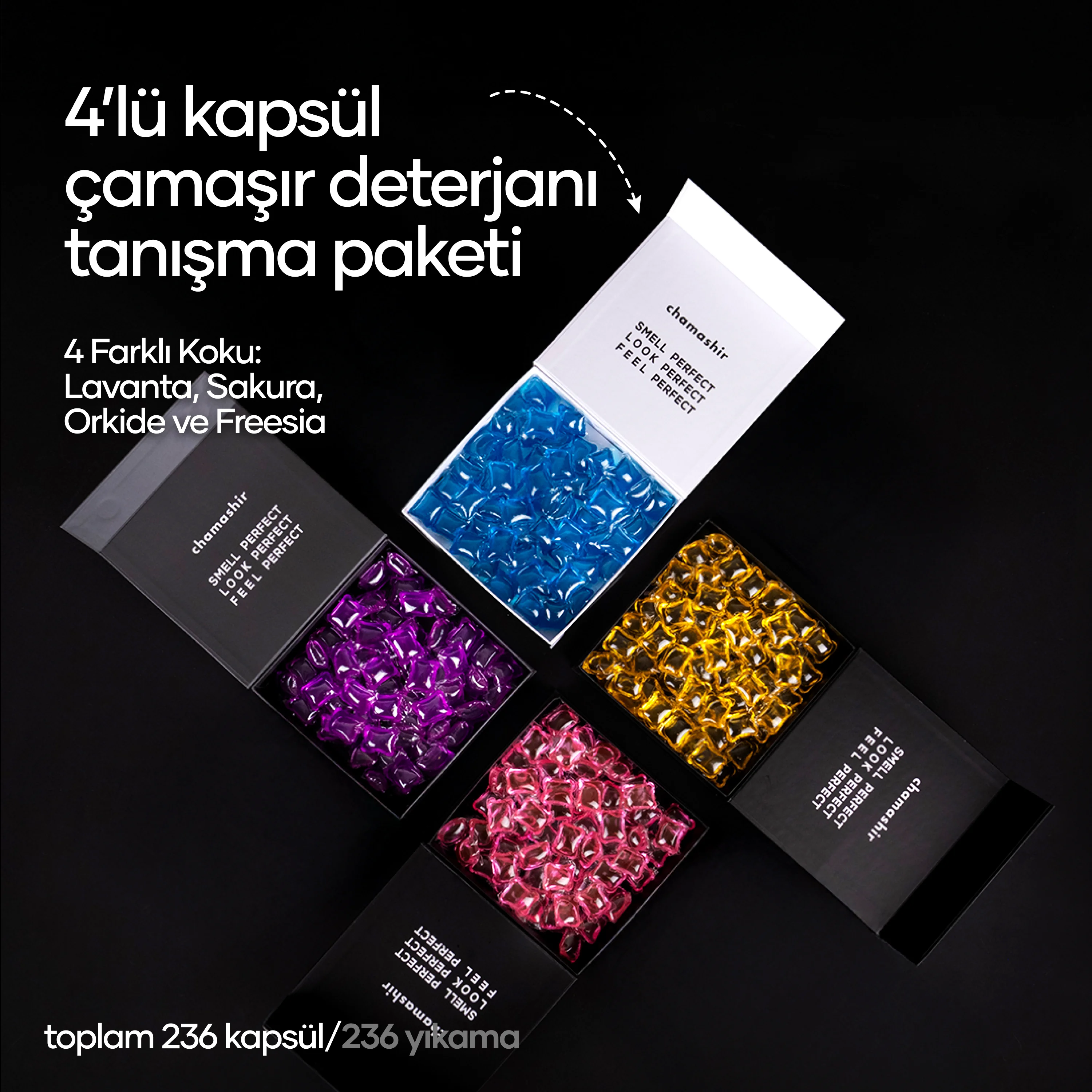 chamashir 4'lü DENEME PAKETİ - CAPE TOWN FREESIA - JAPANESE SAKURA - ORKİDE - MEDITERRANEAN LAVENDER 