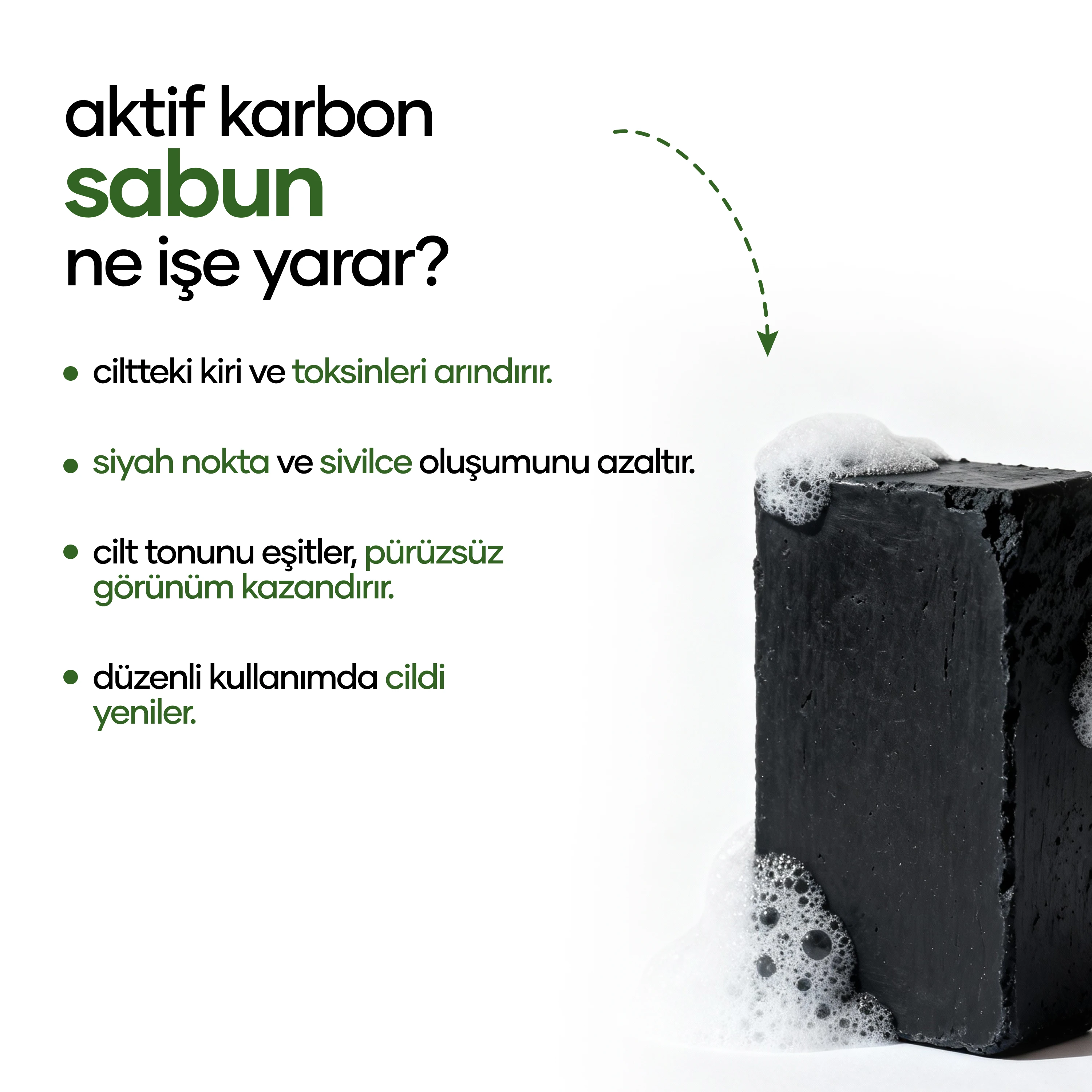 Aktif Karbonlu Doğal El Yapımı Sabun 