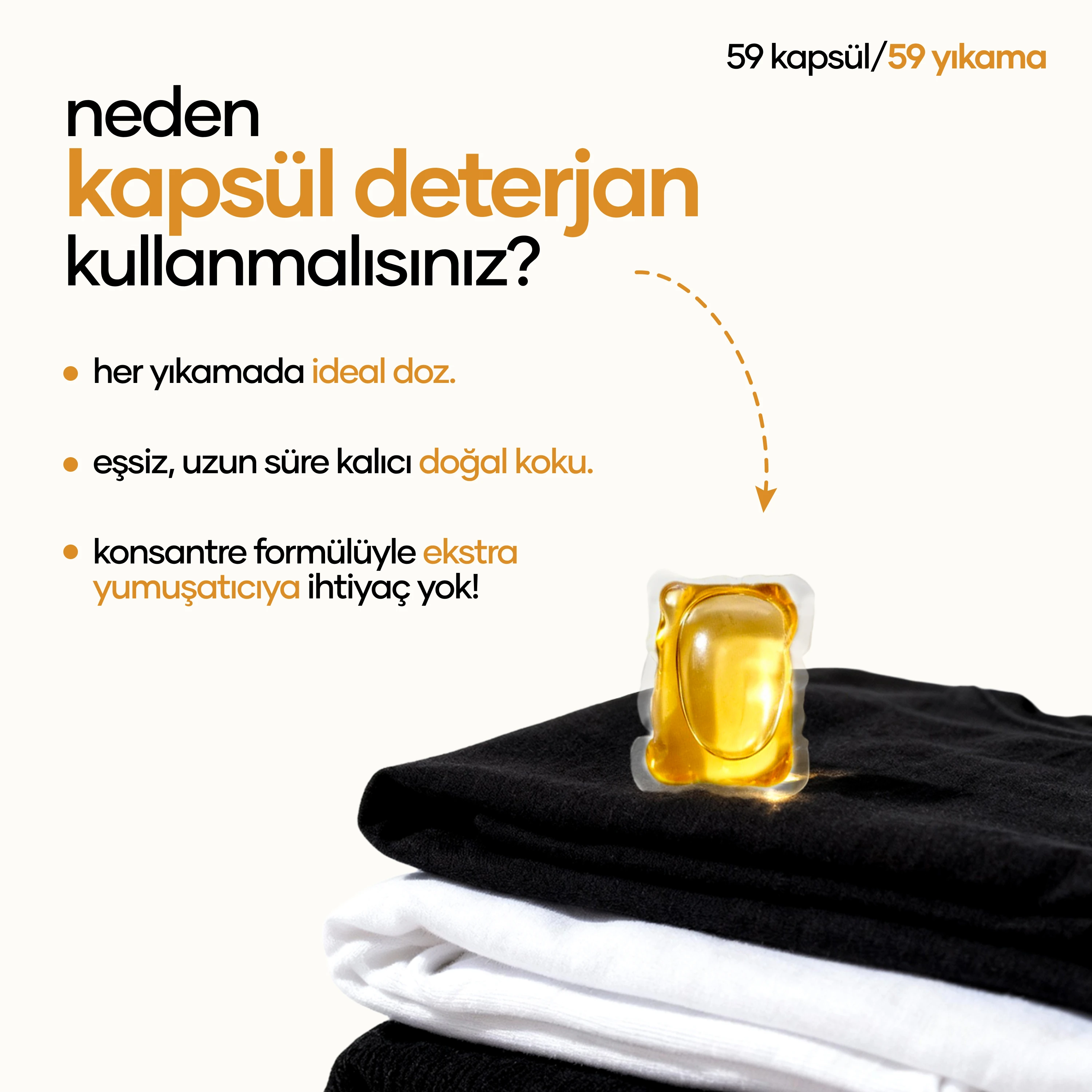 Freesia (Süsen Çiçeği) Kapsül Çamaşır Deterjanı (59 yıkama) - Renkliler ve Beyazlar İçin