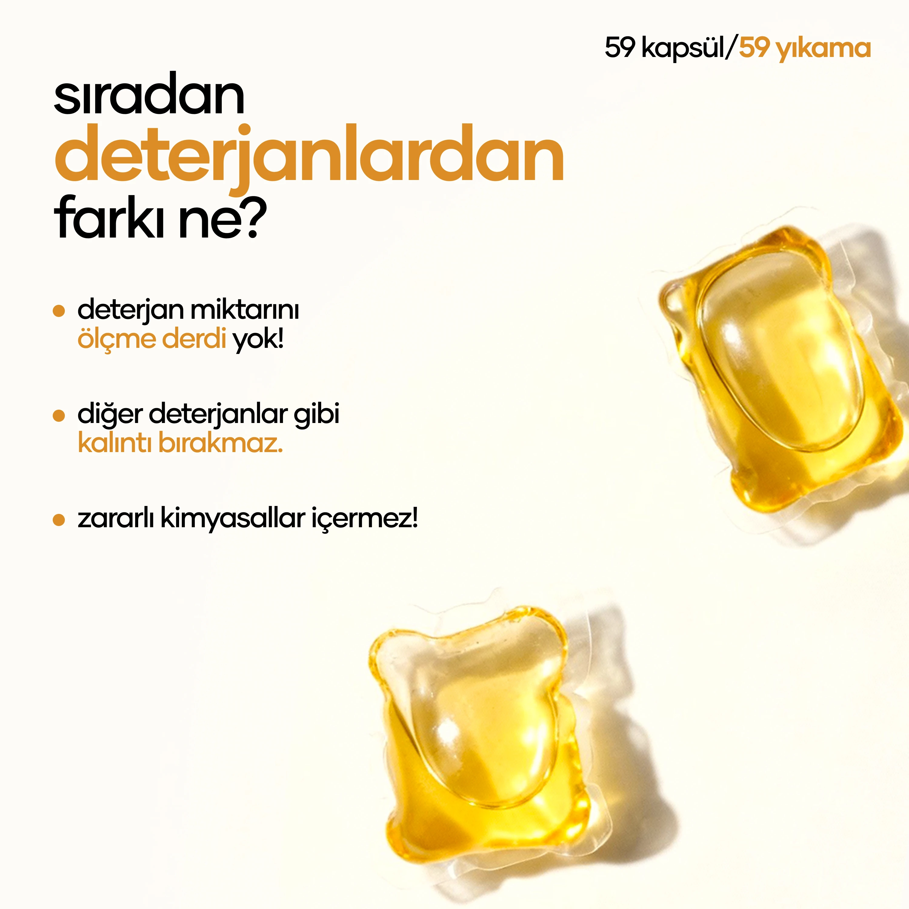 Freesia (Süsen Çiçeği) Kapsül Çamaşır Deterjanı (59 yıkama) - Renkliler ve Beyazlar İçin