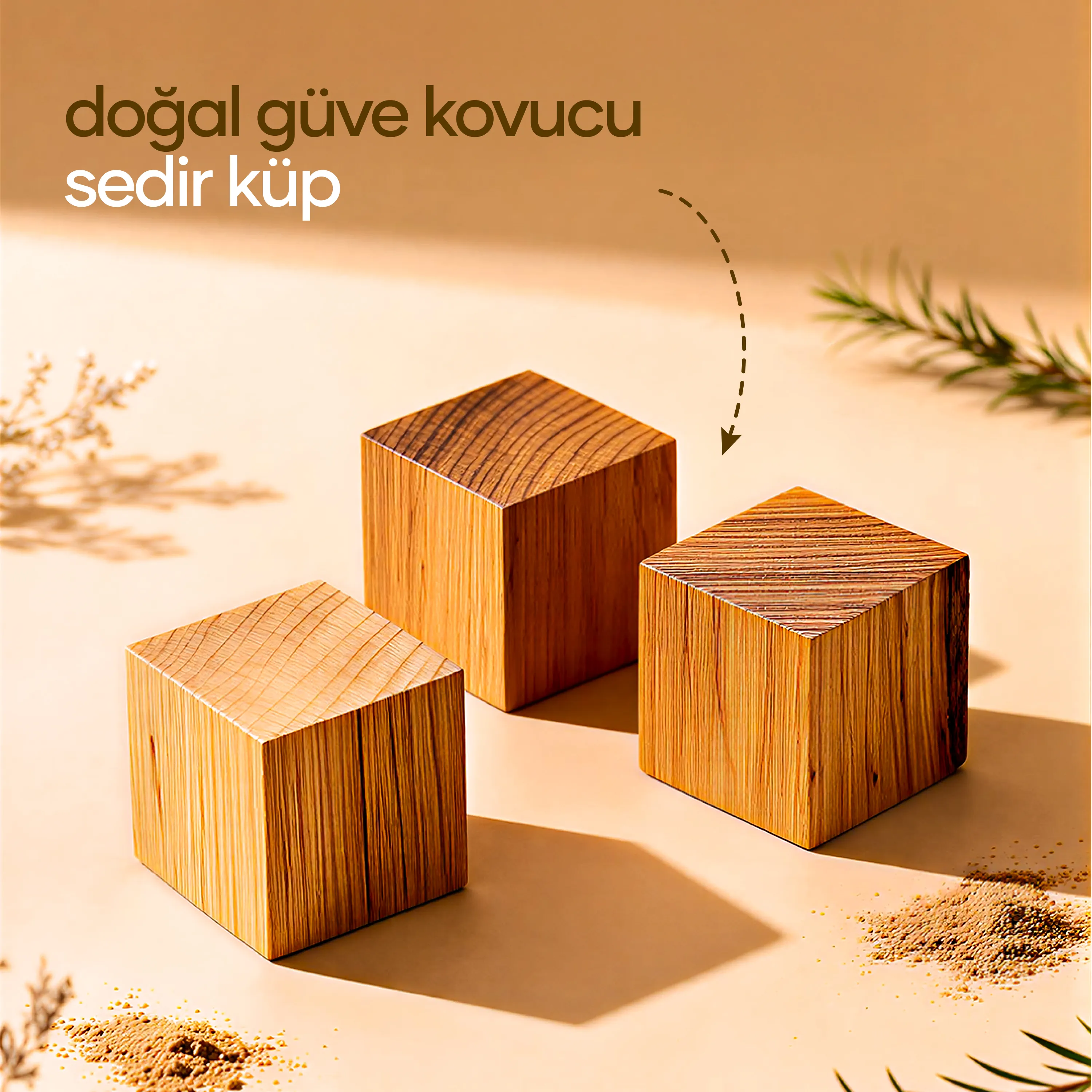 Doğal Güve Kovucu Sedir Küp Doğal Naftalin Alternatifi