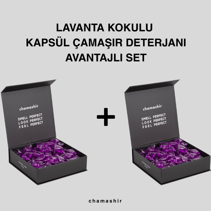 2'li Akdeniz Lavantası Kokulu Kapsül Çamaşır Deterjanı Seti (59 yıkama) - Renkliler ve Beyazlar İçin