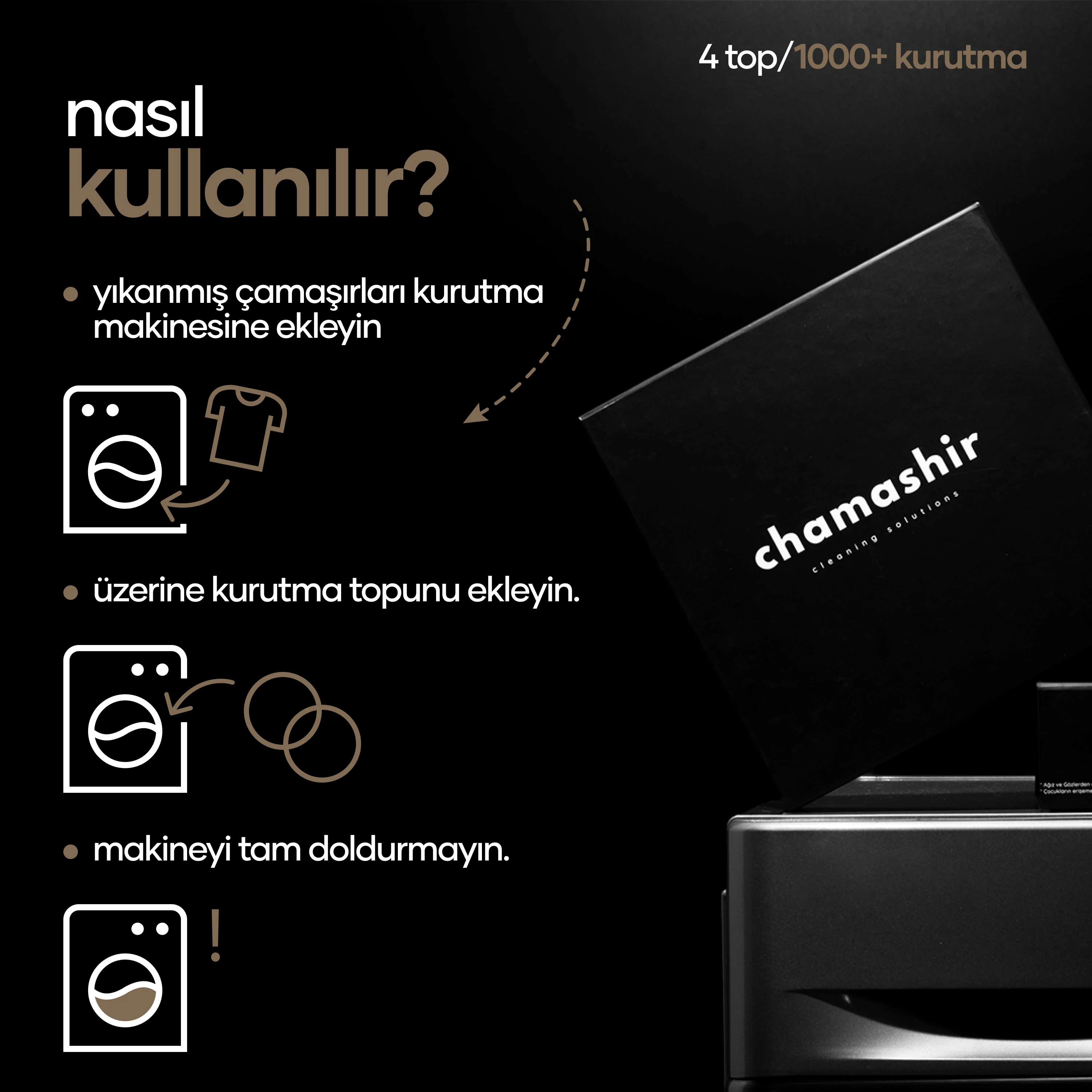 chamashir 3'lü TANIŞMA PAKETİ - JAPANESE SAKURA - KURUTMA MENDİLİ - YÜN KURUTMA TOPU