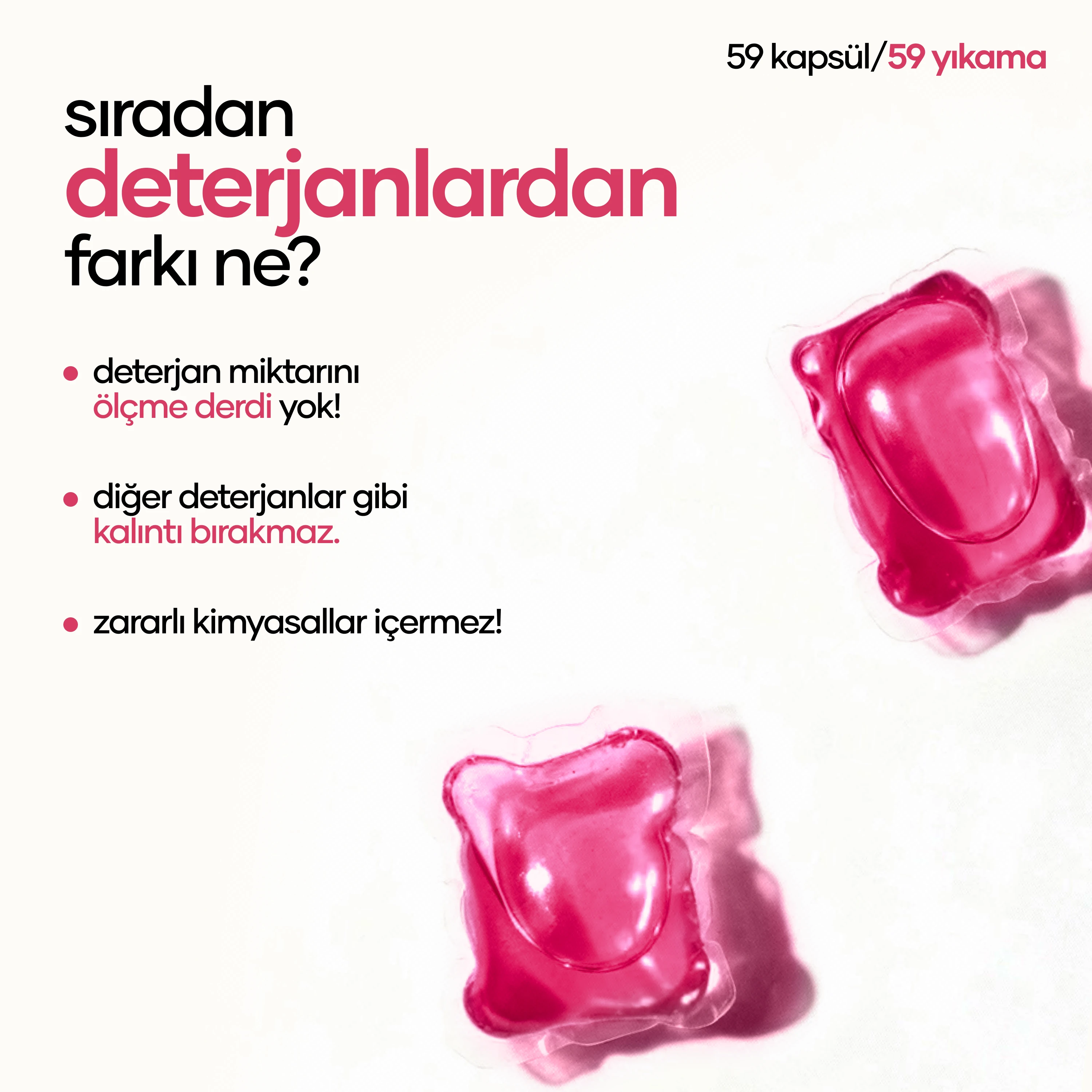 Japanese Sakura Kokulu Kapsül Çamaşır Deterjanı (59 Yıkama) - Renkliler ve Beyazlar İçin